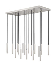Forest LED 17 Light Linear Chandelier Brushed Nickel