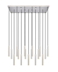 Forest LED 17 Light Linear Chandelier Brushed Nickel