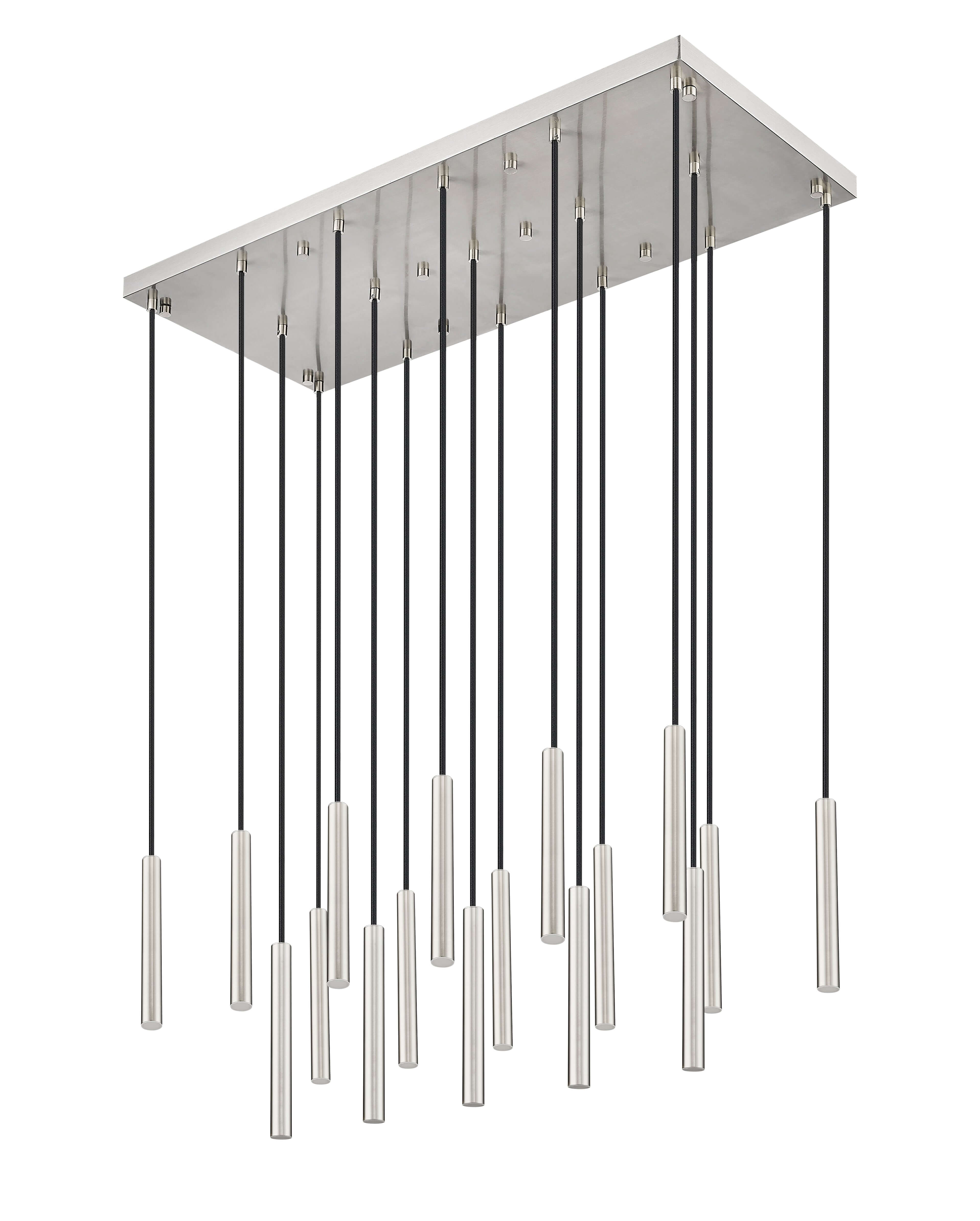 Forest LED 17 Light Linear Chandelier Brushed Nickel
