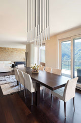 Forest LED 17 Light Linear Chandelier Brushed Nickel