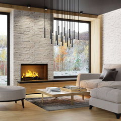 Forest LED 17 Light Linear Chandelier Matte Black