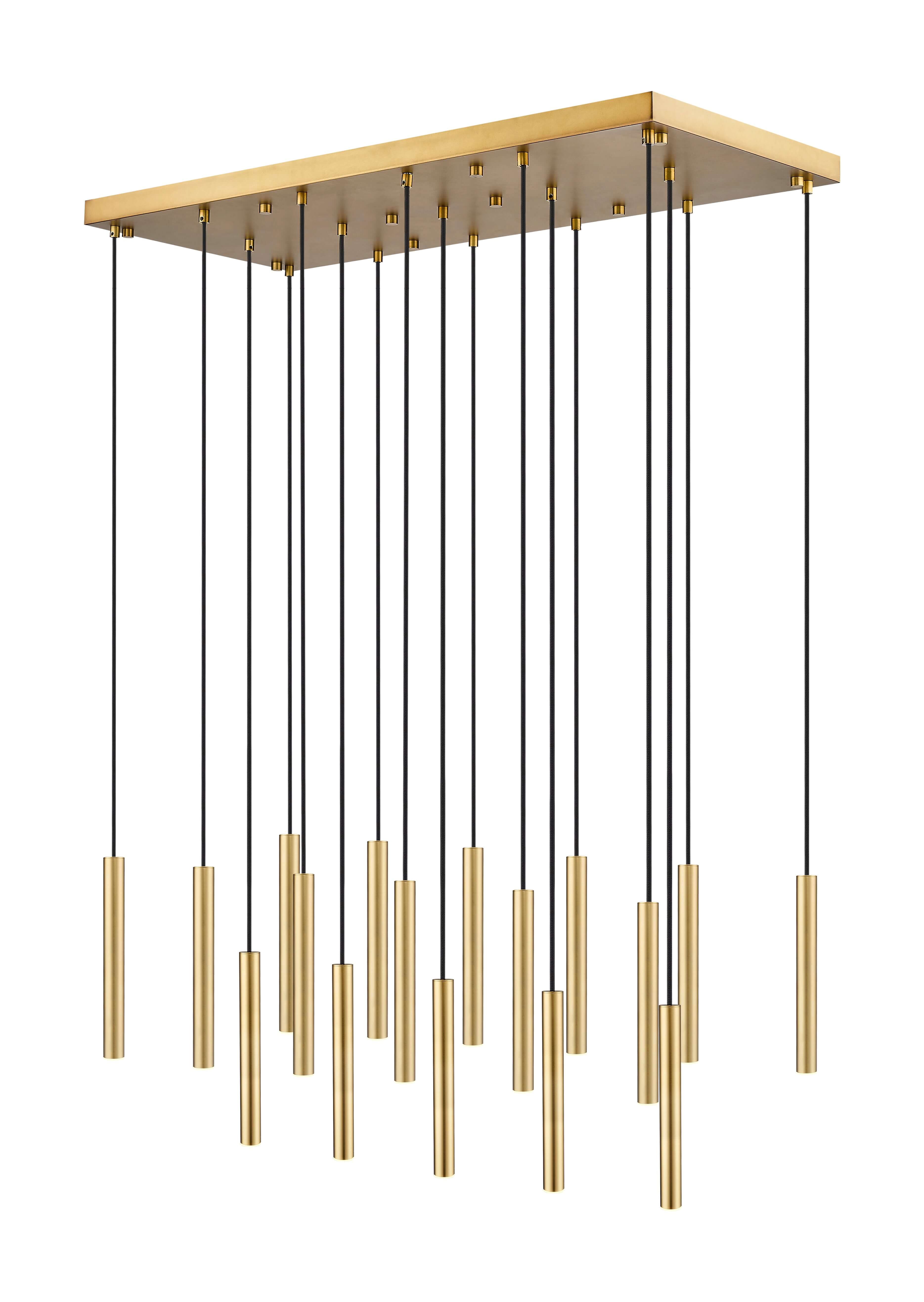 Forest LED 17 Light Linear Chandelier Modern Gold