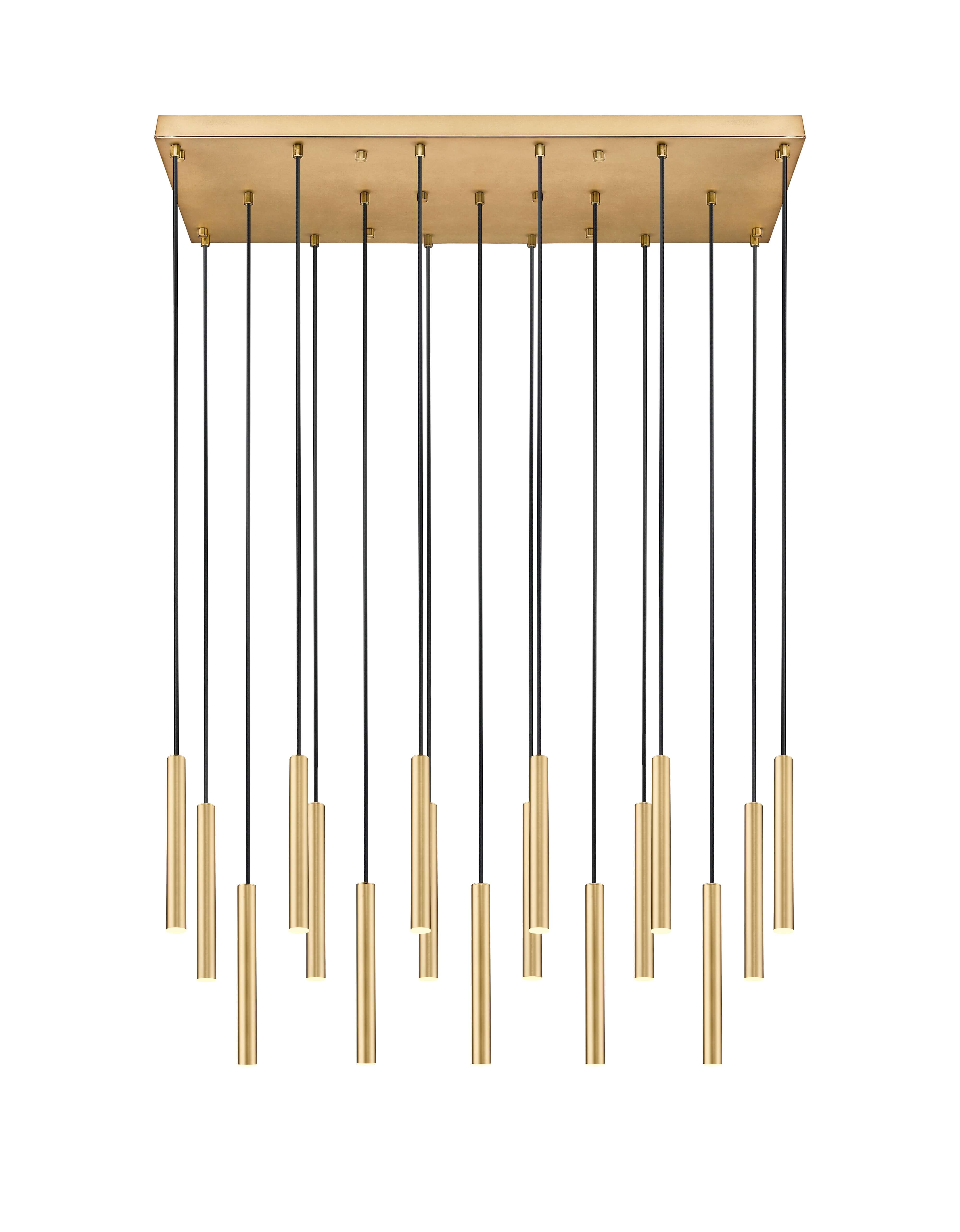Forest LED 17 Light Linear Chandelier Modern Gold