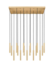 Forest LED 17 Light Linear Chandelier Modern Gold