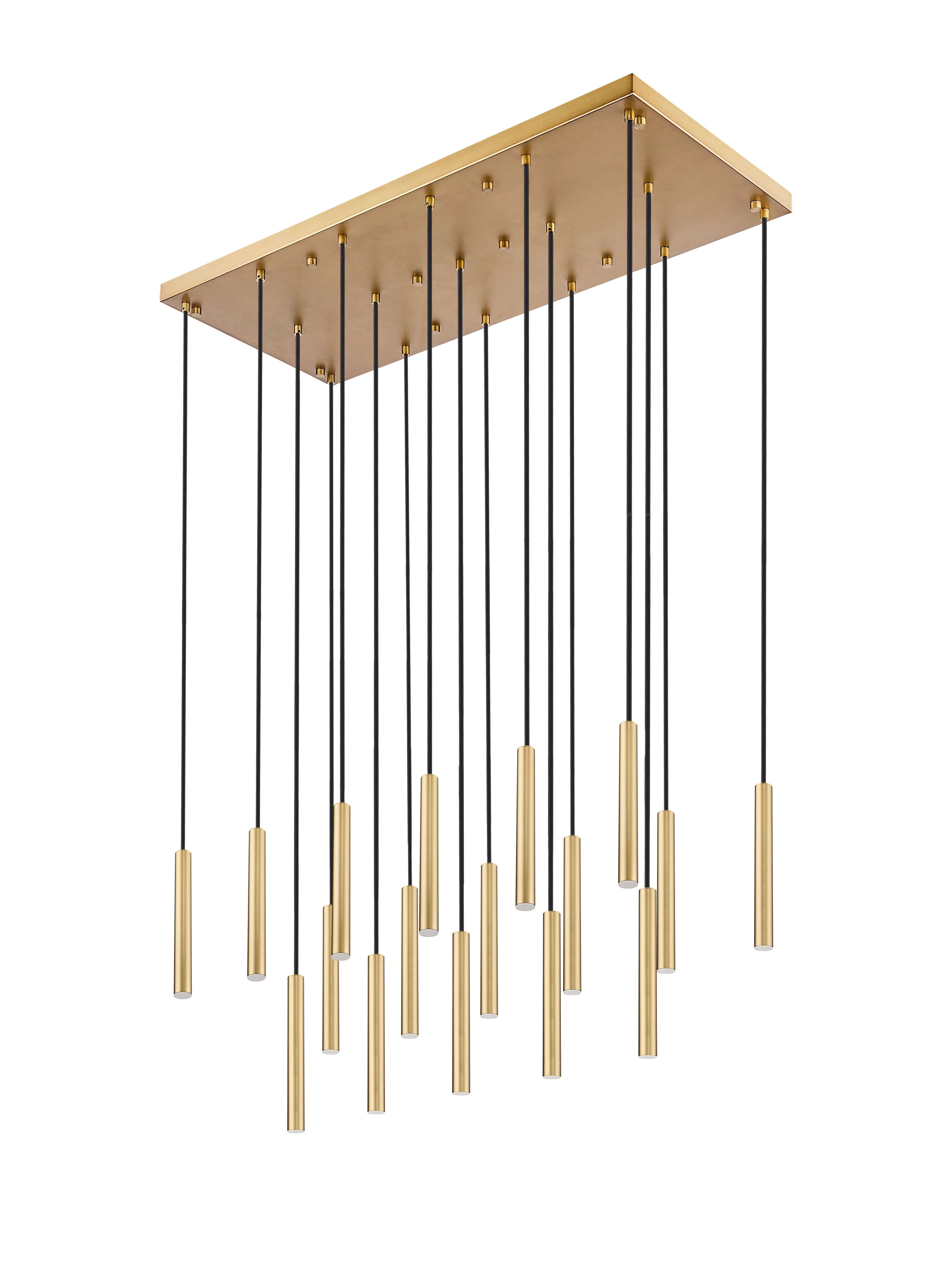 Forest LED 17 Light Linear Chandelier Modern Gold