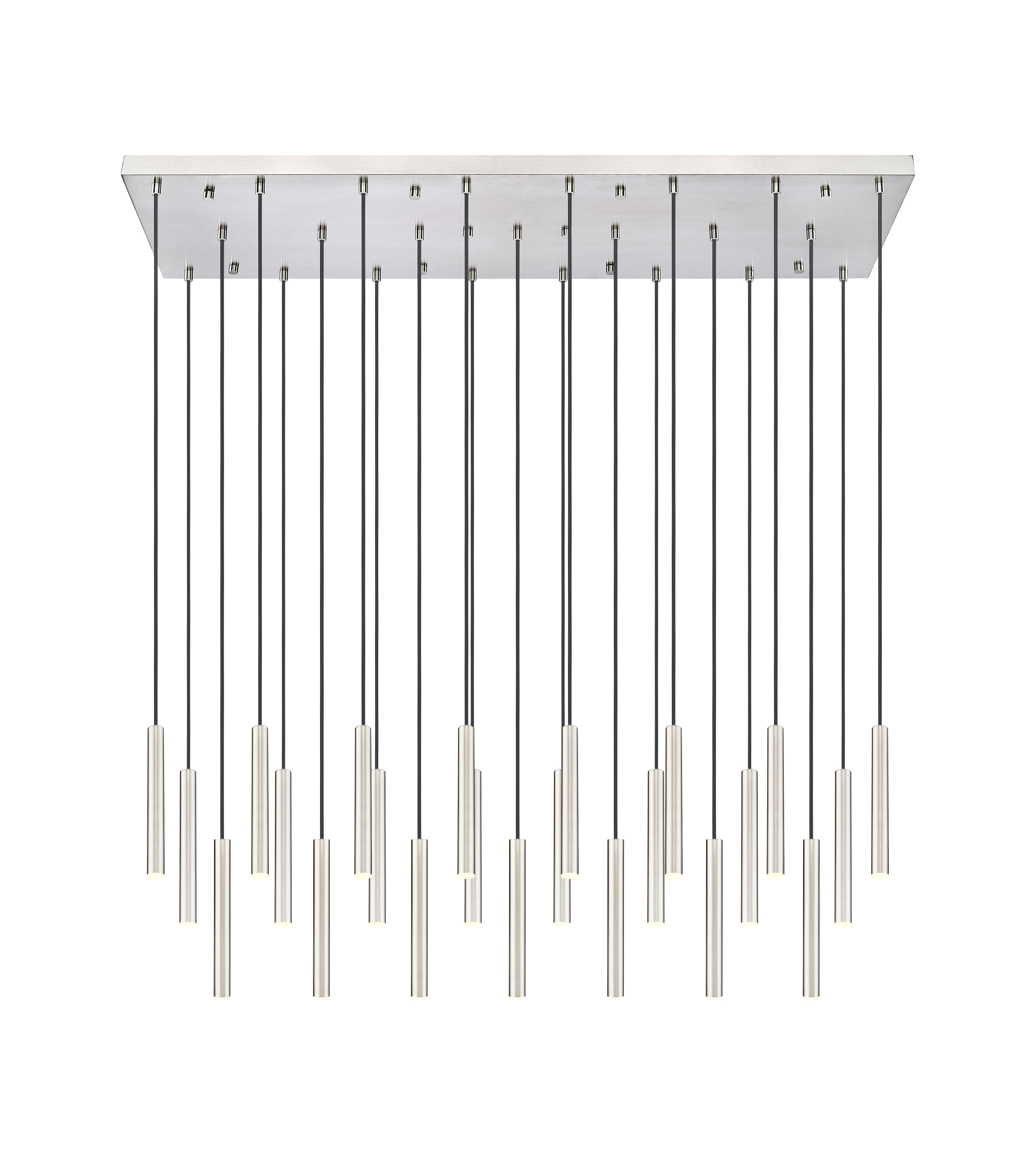 Forest LED 23 Light Linear Chandelier Brushed Nickel