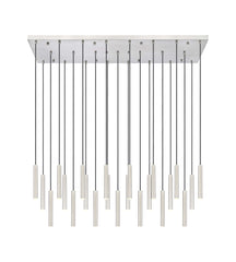 Forest LED 23 Light Linear Chandelier Brushed Nickel