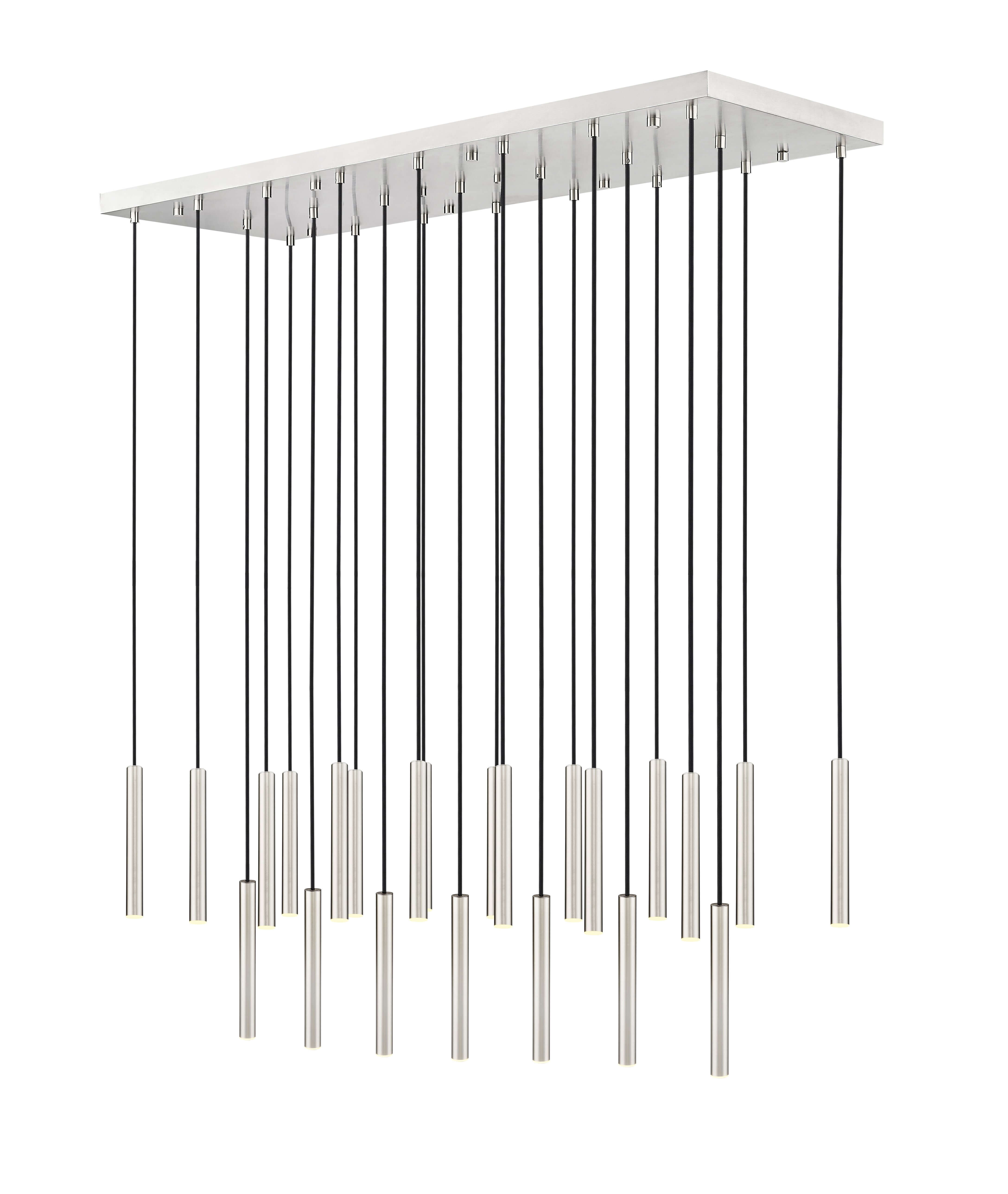 Forest LED 23 Light Linear Chandelier Brushed Nickel
