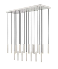 Forest LED 23 Light Linear Chandelier Brushed Nickel