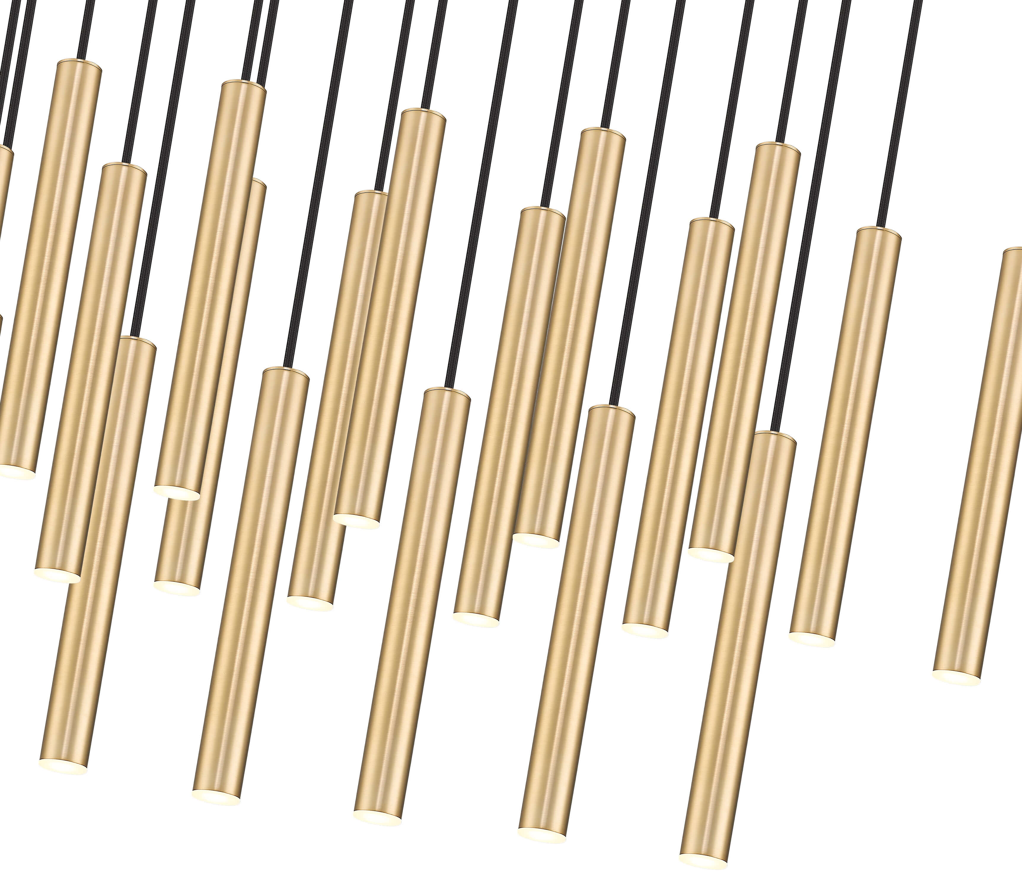 Forest LED 23 Light Linear Chandelier Modern Gold