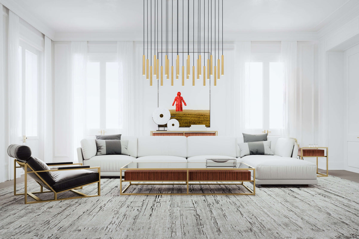 Forest LED 23 Light Linear Chandelier Modern Gold