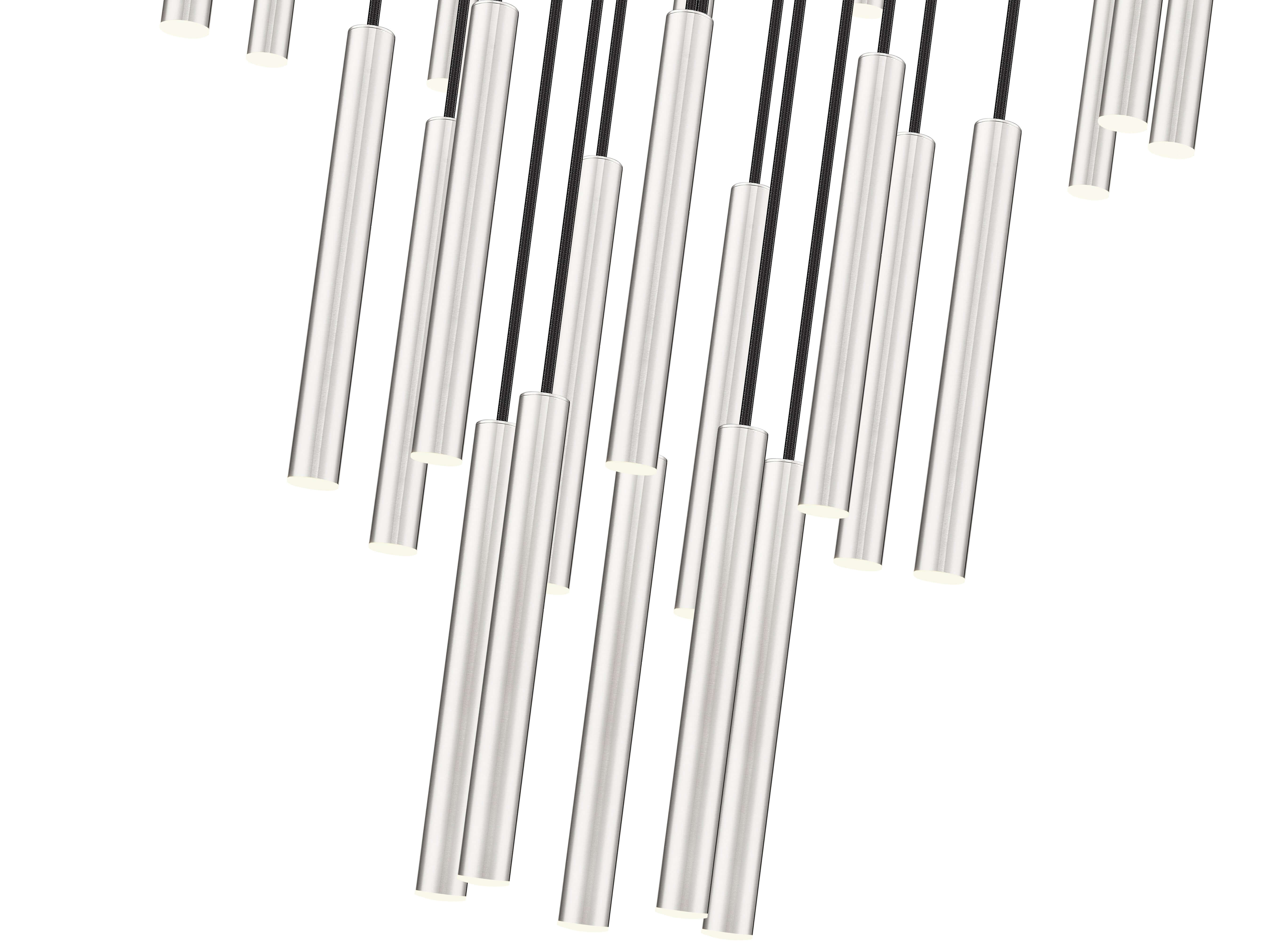 Forest LED 27 Light Chandelier Brushed Nickel
