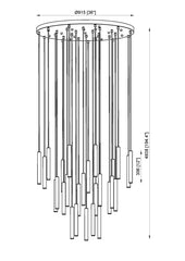 Forest LED 27 Light Chandelier Matte Black