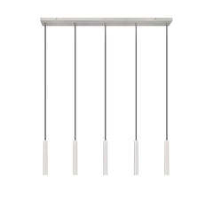 Forest LED 5 Light Linear Chandelier Brushed Nickel