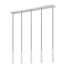 Forest LED 5 Light Linear Chandelier Brushed Nickel