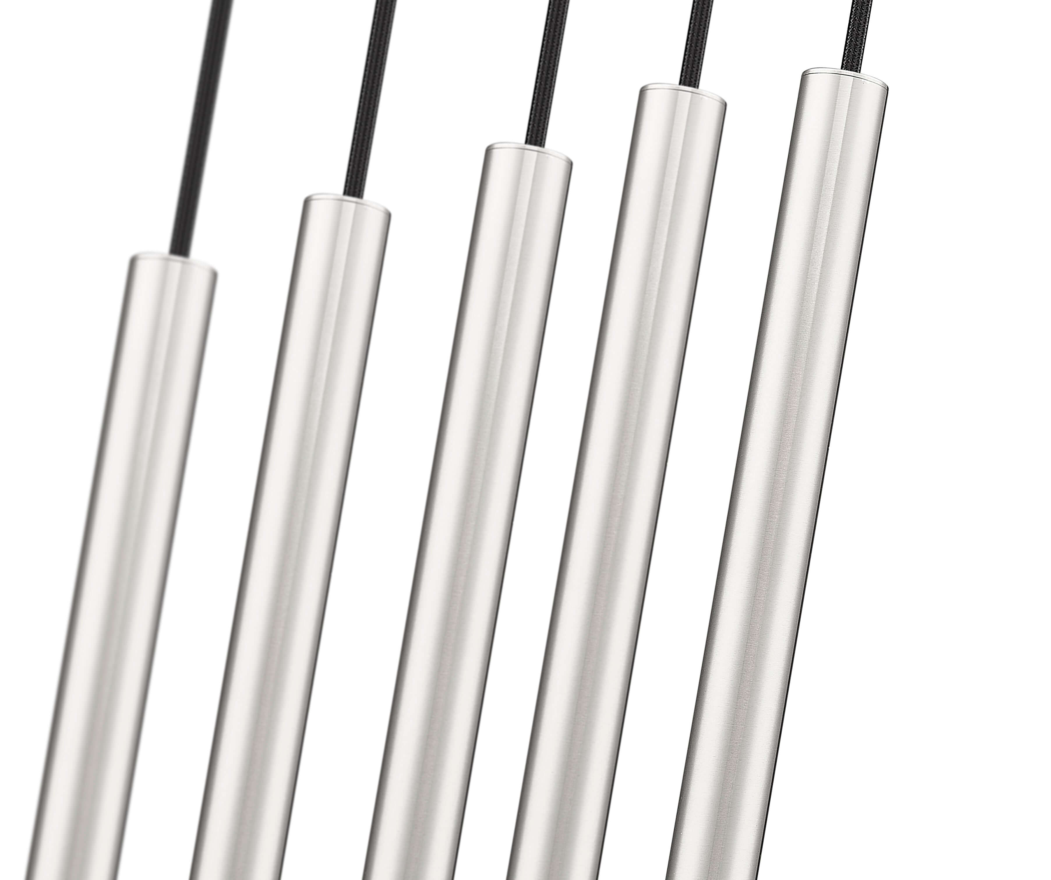 Forest LED 5 Light Linear Chandelier Brushed Nickel