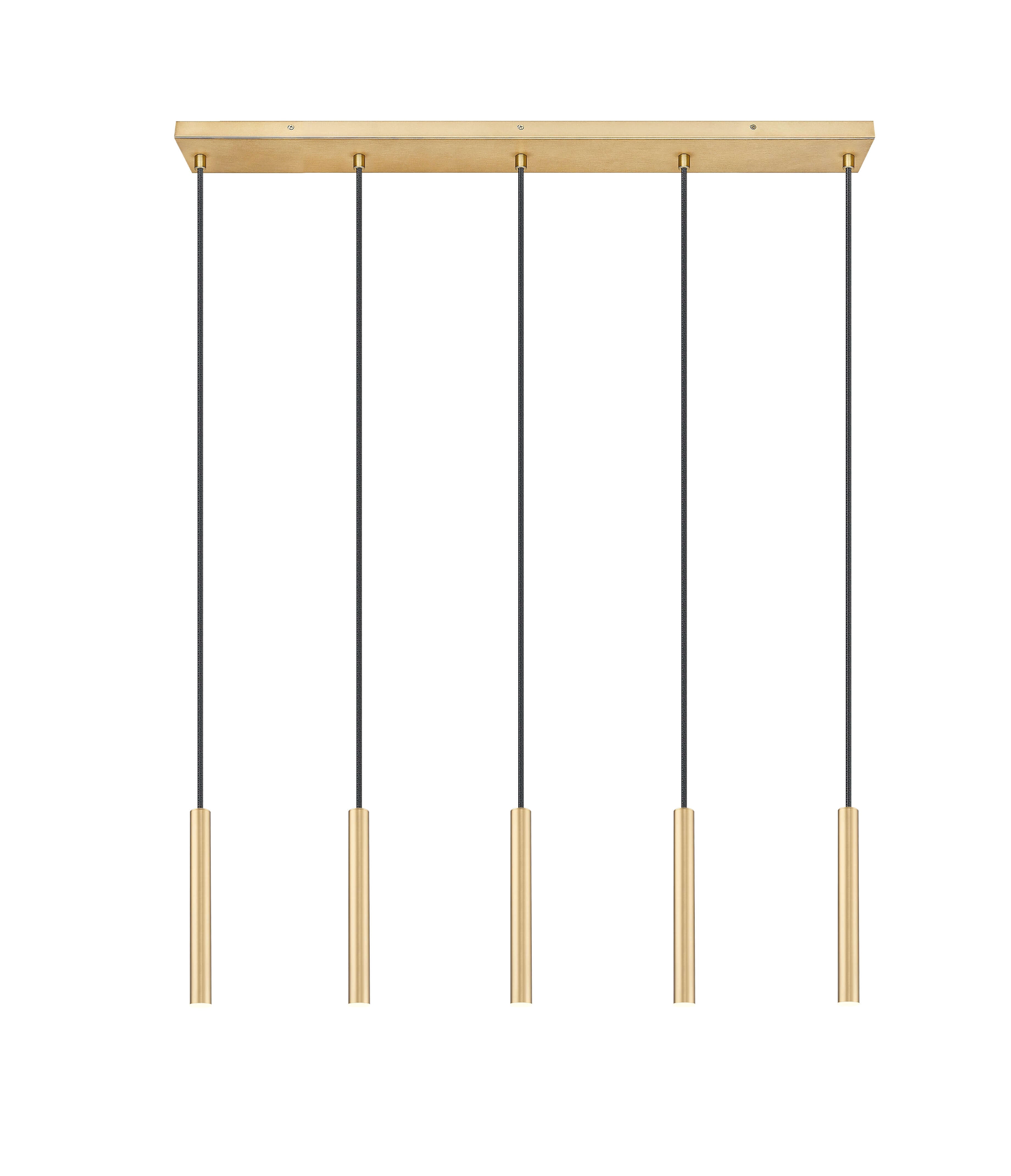 Forest LED 5 Light Linear Chandelier Modern Gold