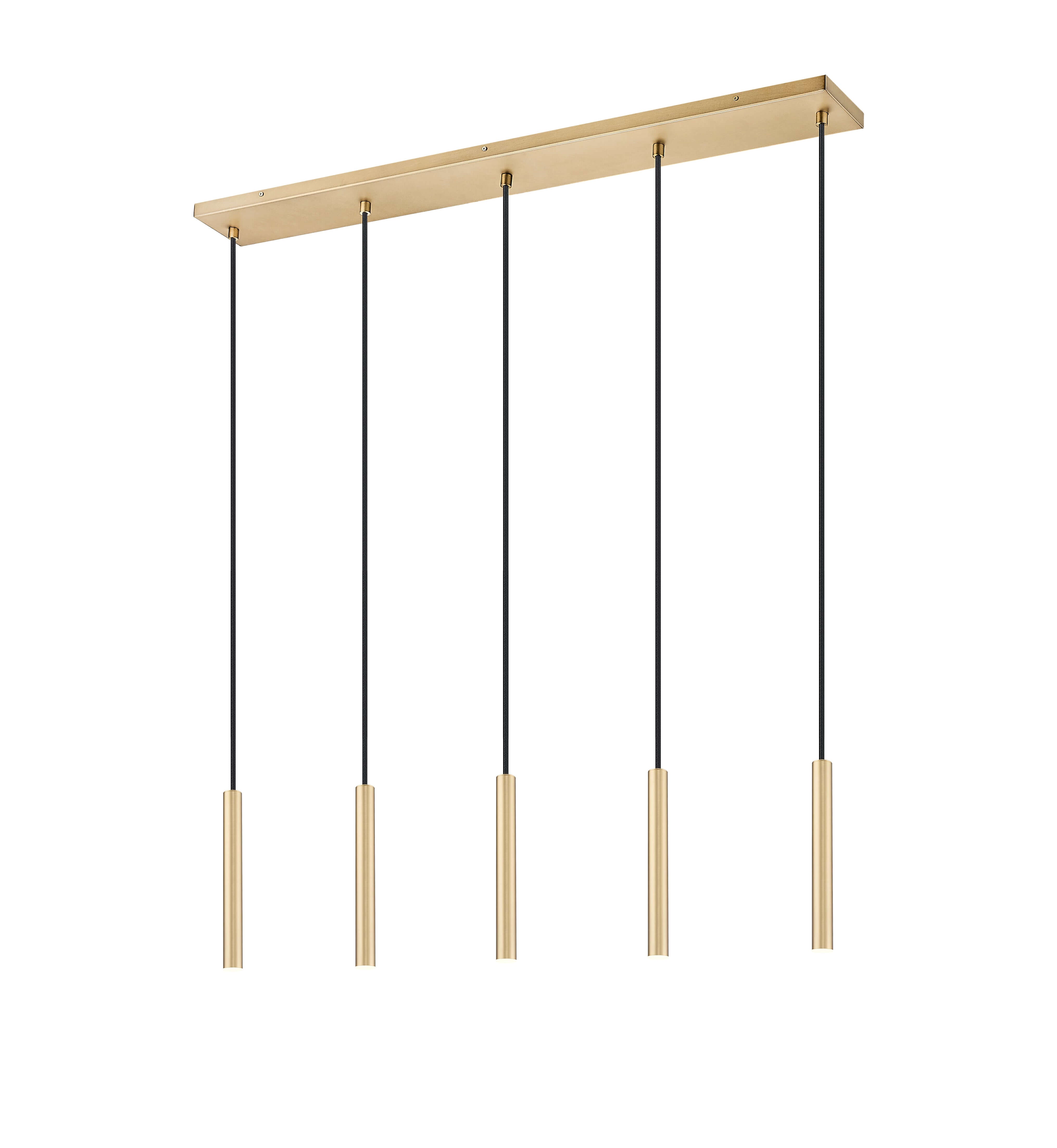 Forest LED 5 Light Linear Chandelier Modern Gold
