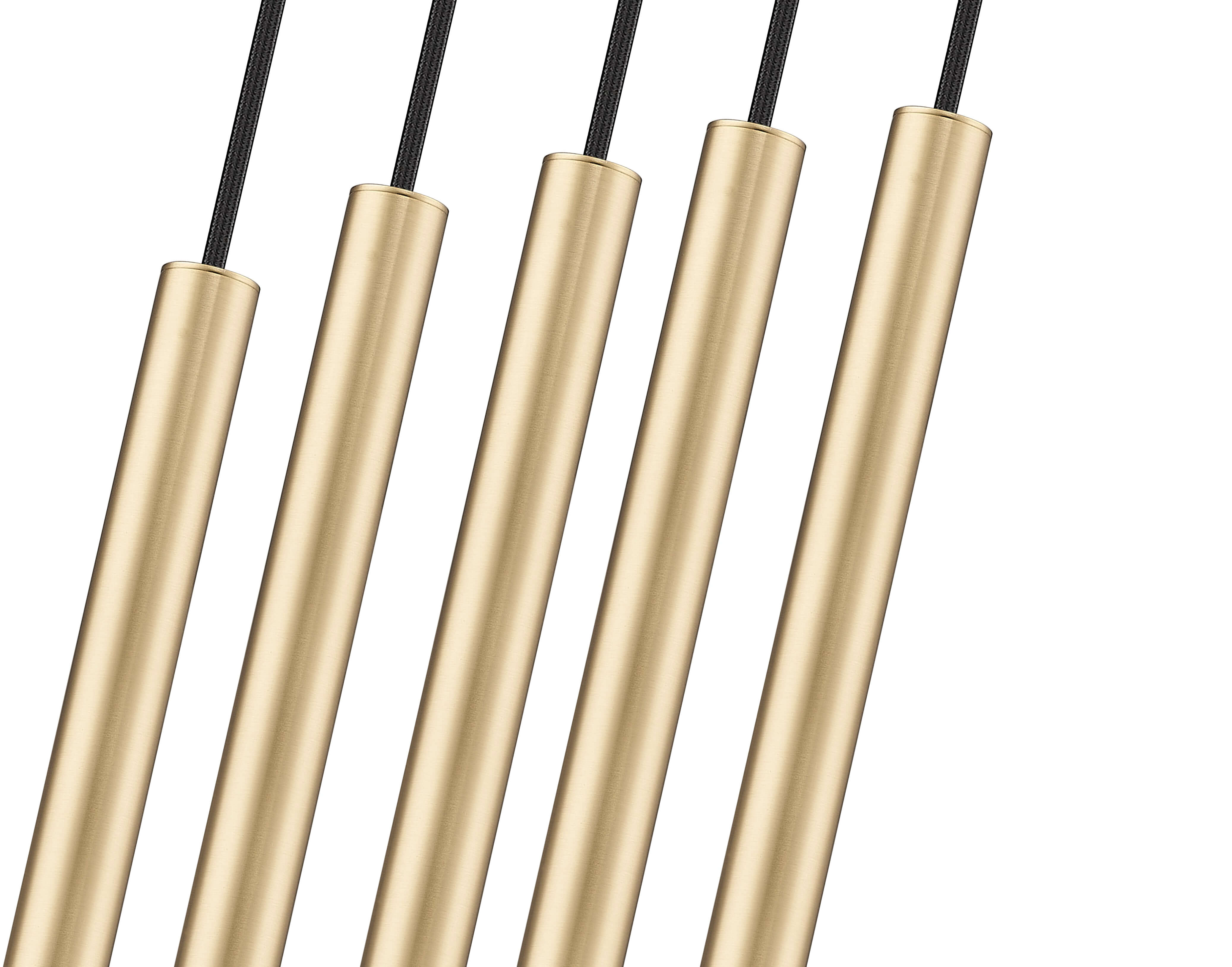 Forest LED 5 Light Linear Chandelier Modern Gold