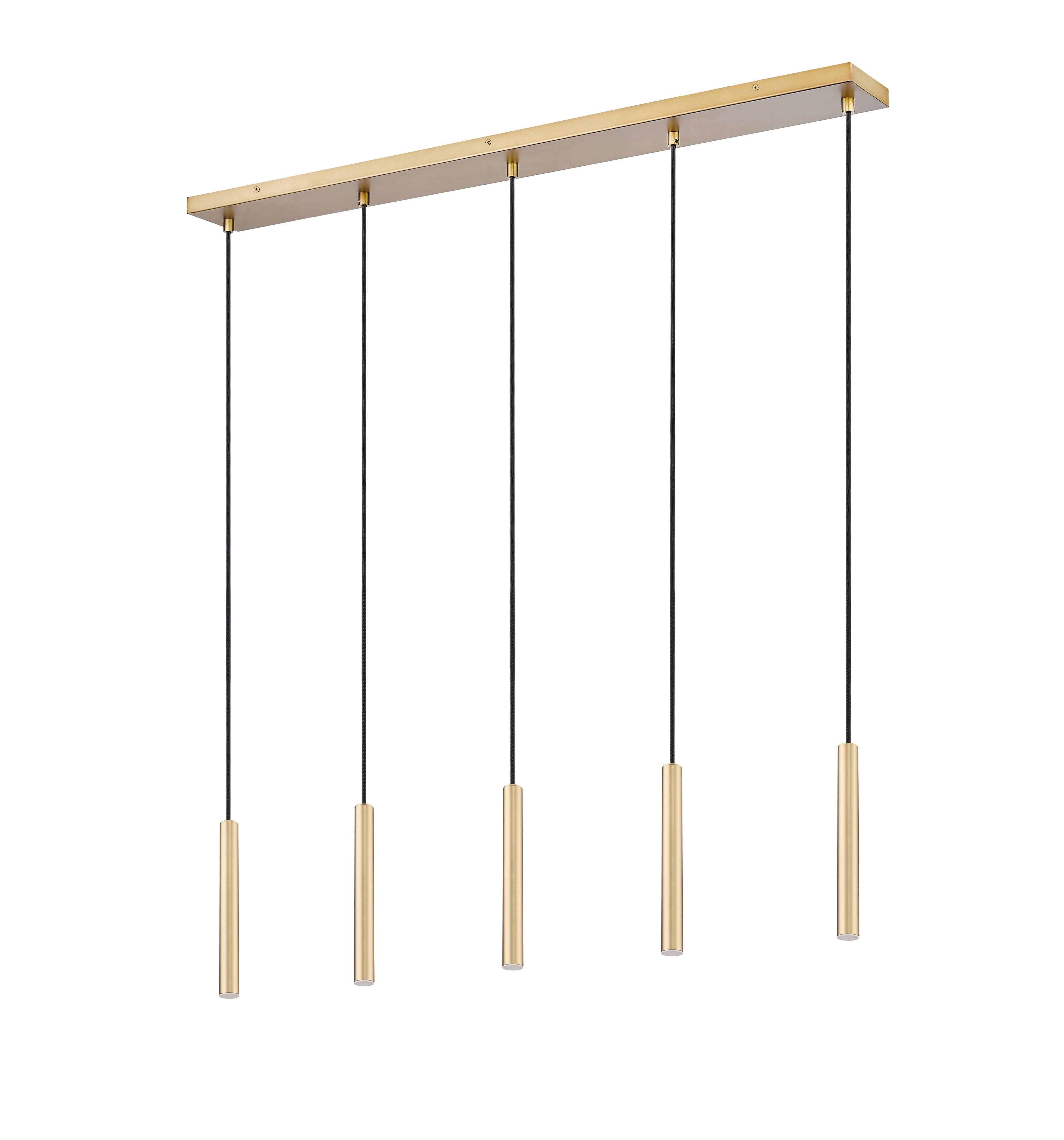 Forest LED 5 Light Linear Chandelier Modern Gold
