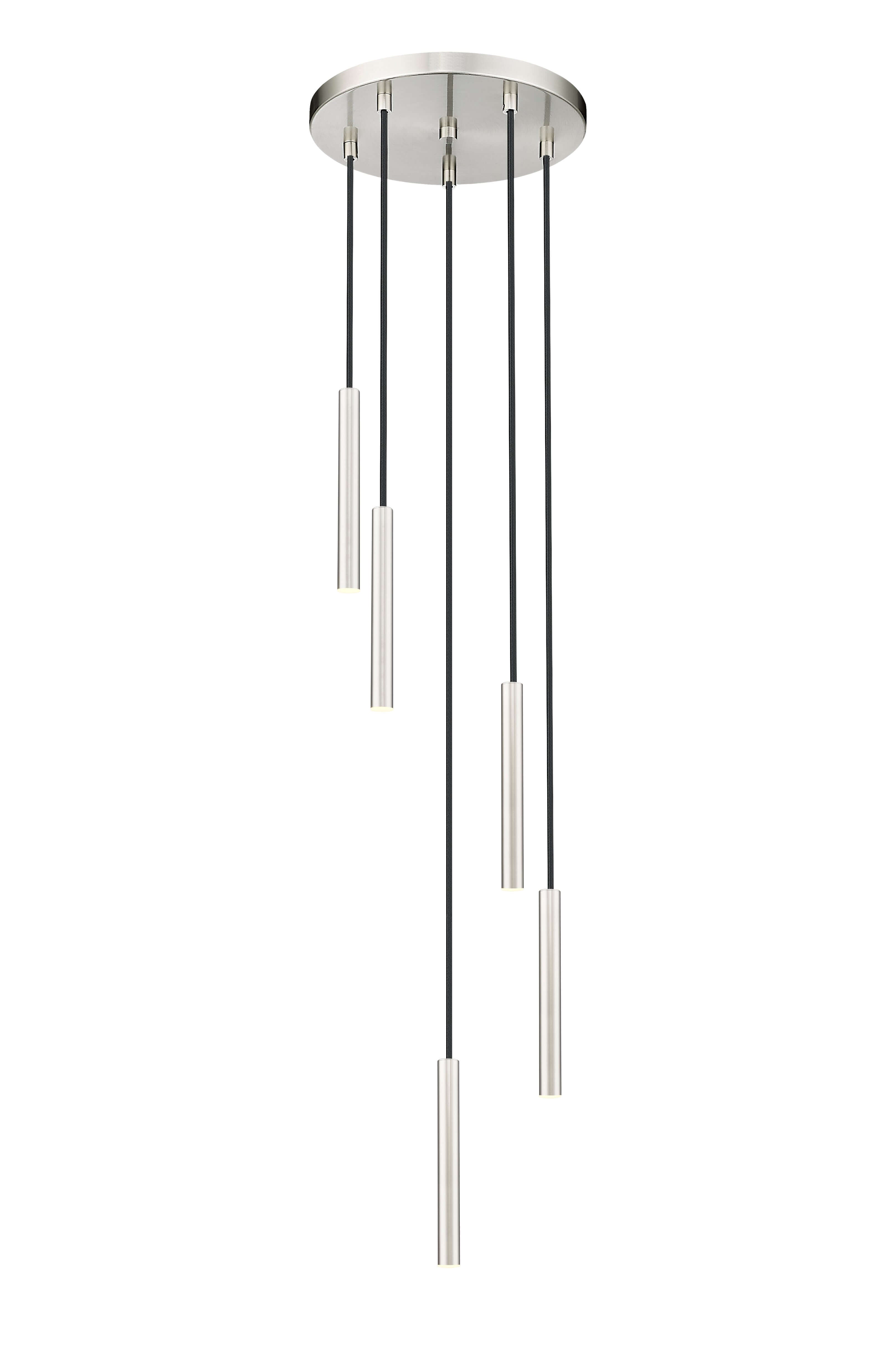 Forest LED 5 Light Chandelier Brushed Nickel