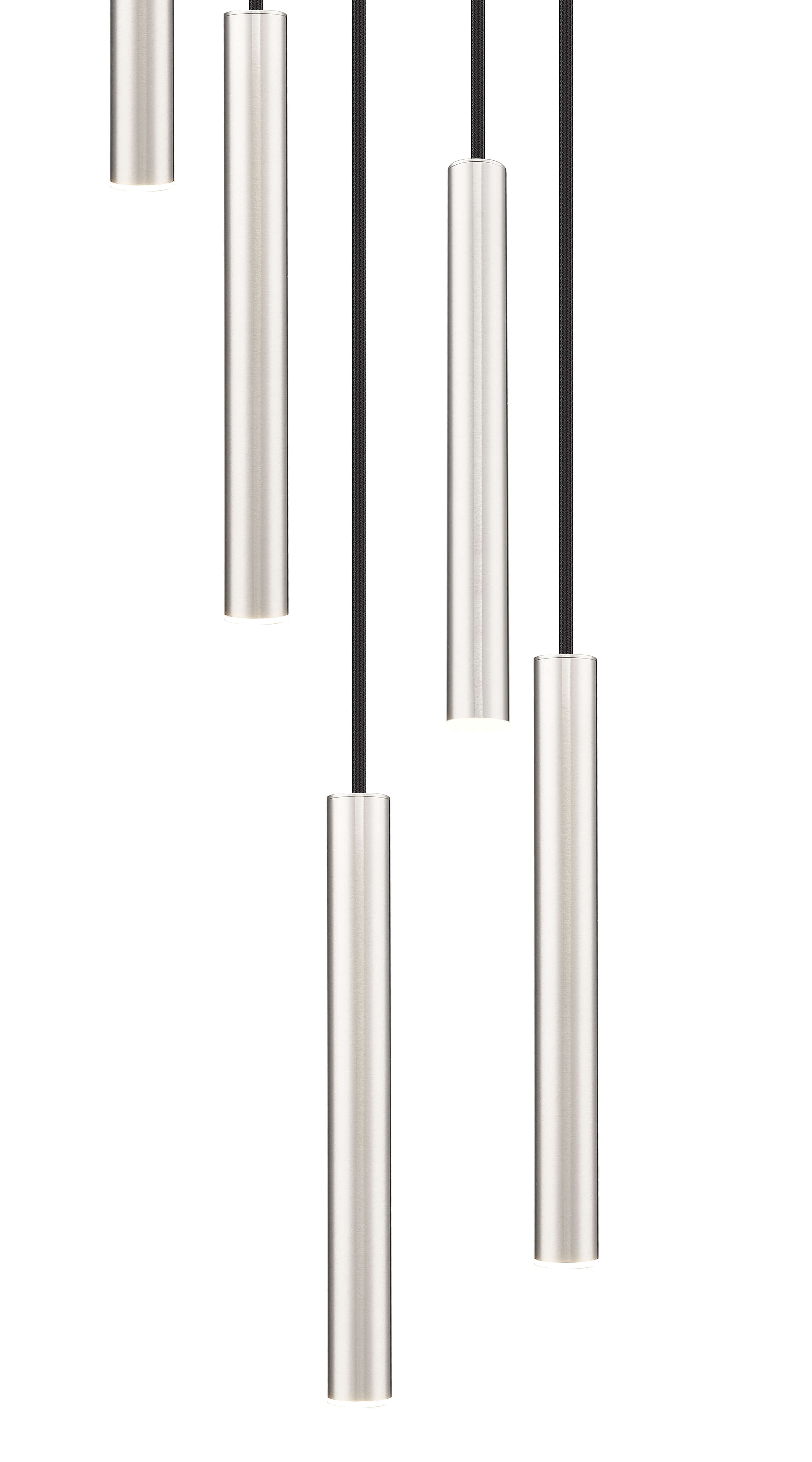 Forest LED 5 Light Chandelier Brushed Nickel