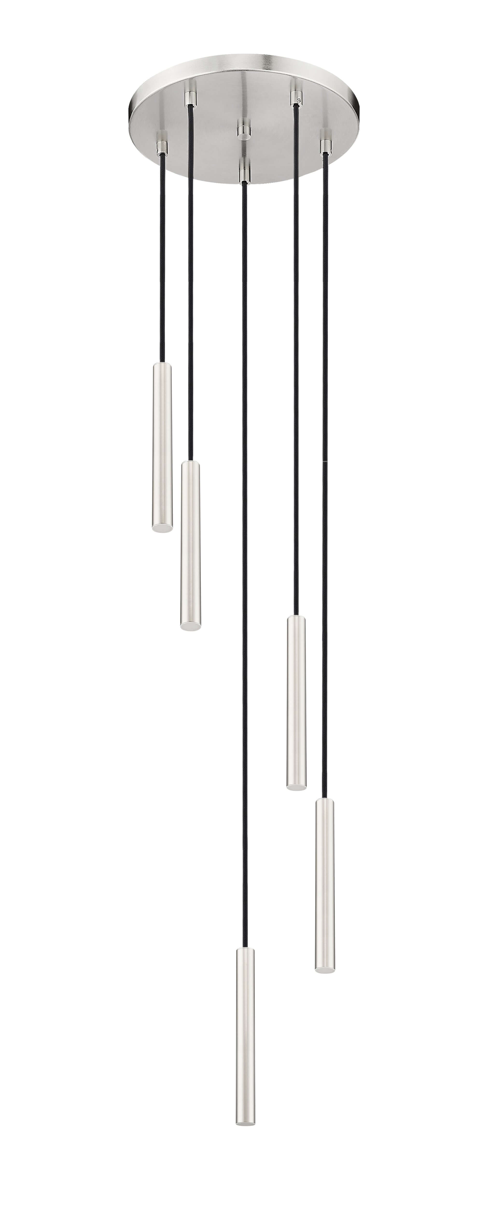 Forest LED 5 Light Chandelier Brushed Nickel