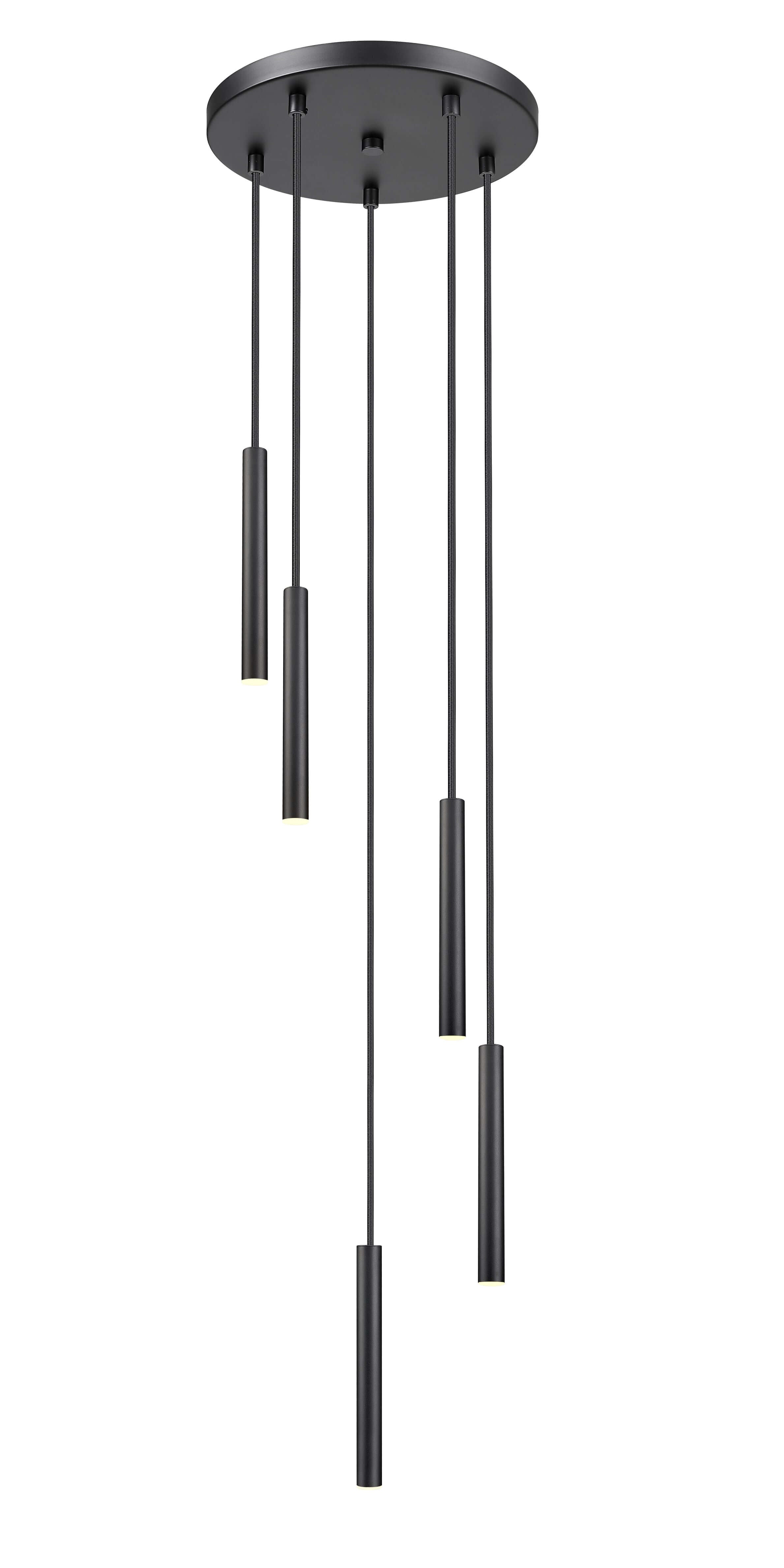 Forest LED 5 Light Chandelier Matte Black