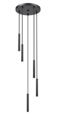 Forest LED 5 Light Chandelier Matte Black
