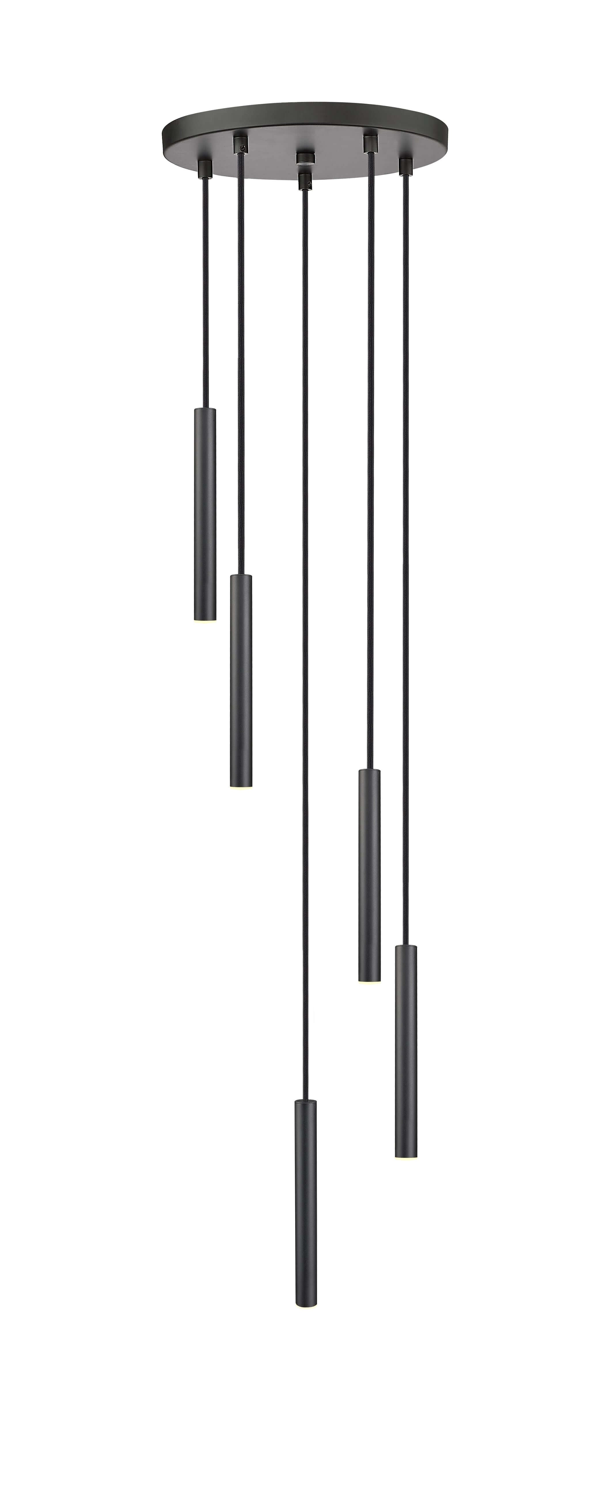 Forest LED 5 Light Chandelier Matte Black