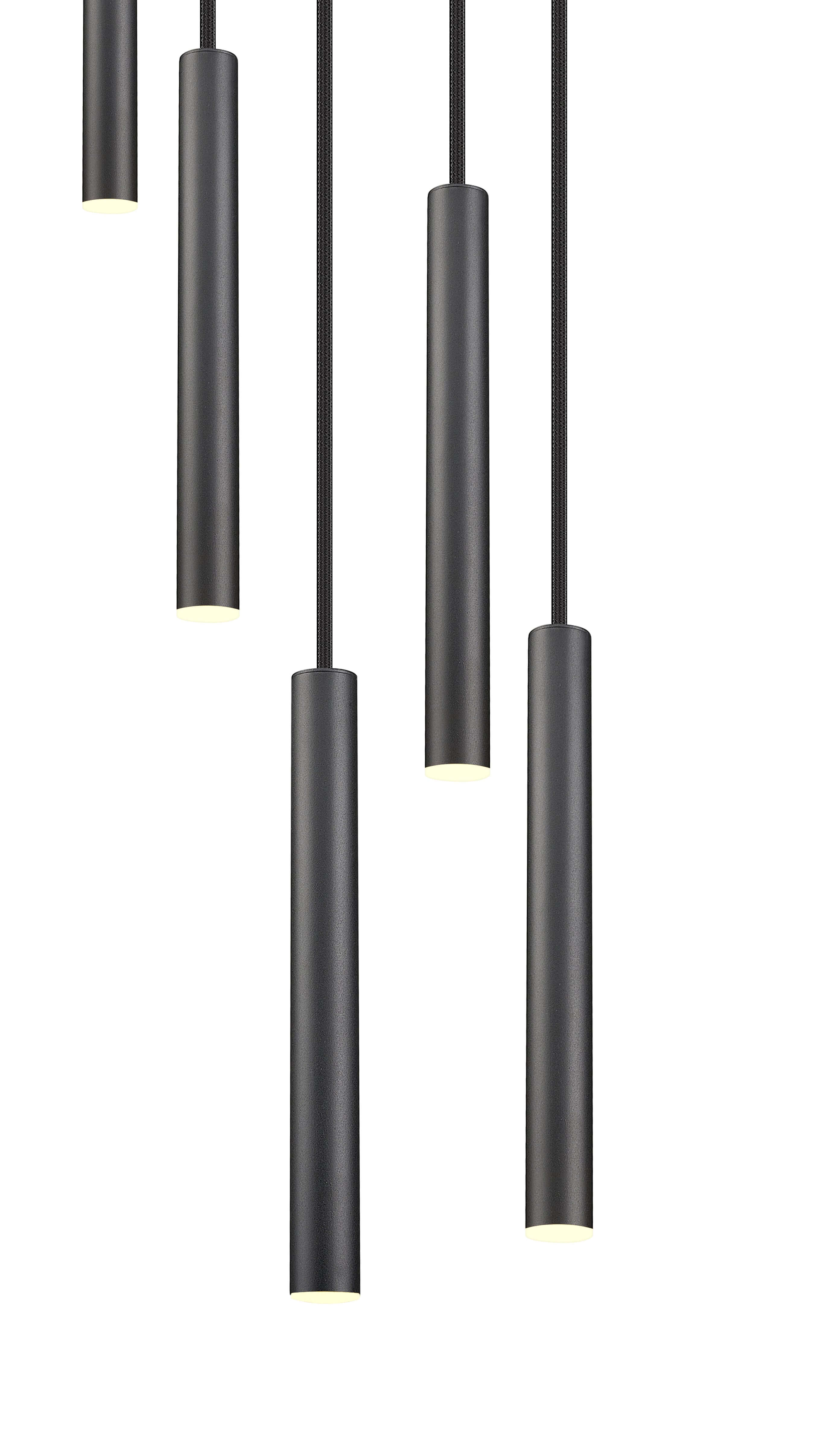 Forest LED 5 Light Chandelier Matte Black