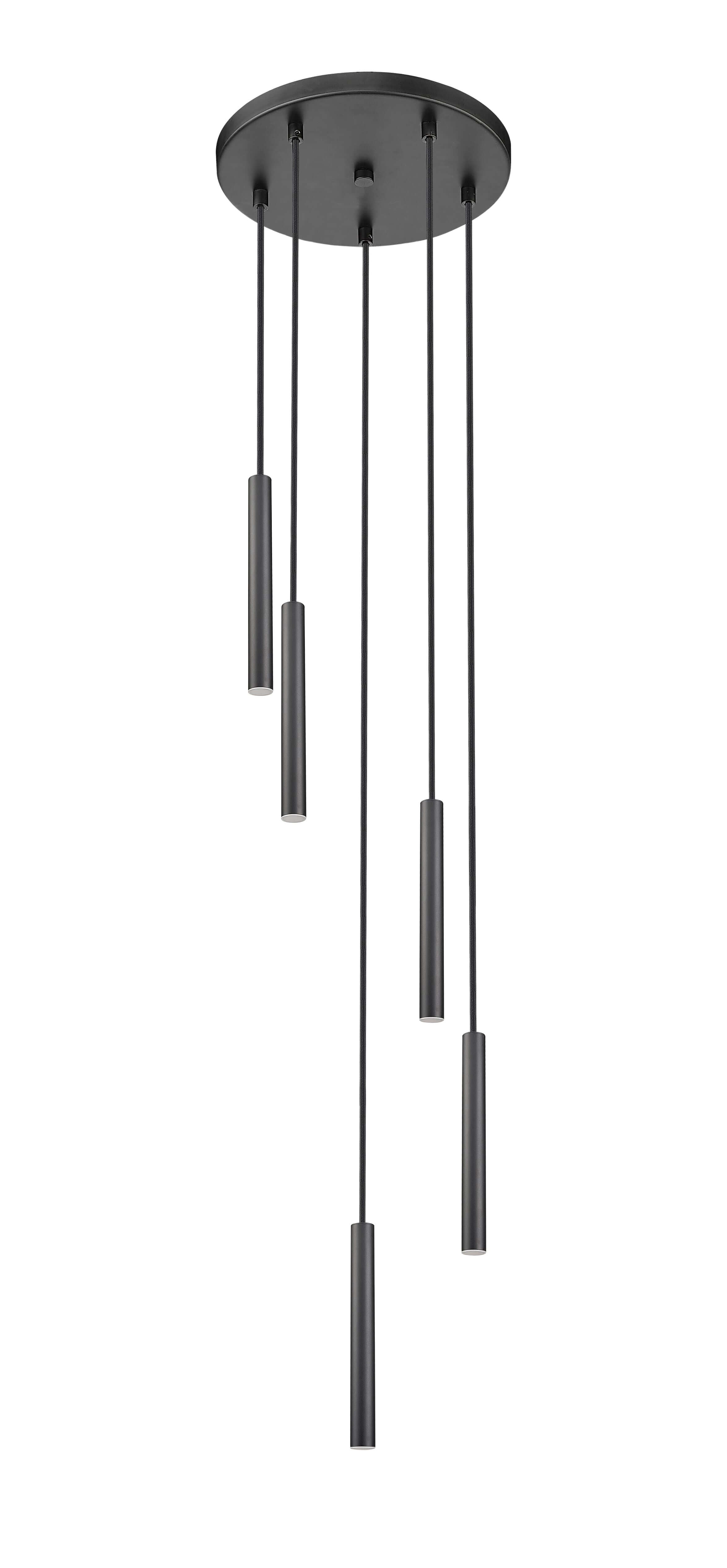 Forest LED 5 Light Chandelier Matte Black