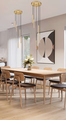 Forest LED 5 Light Chandelier Modern Gold