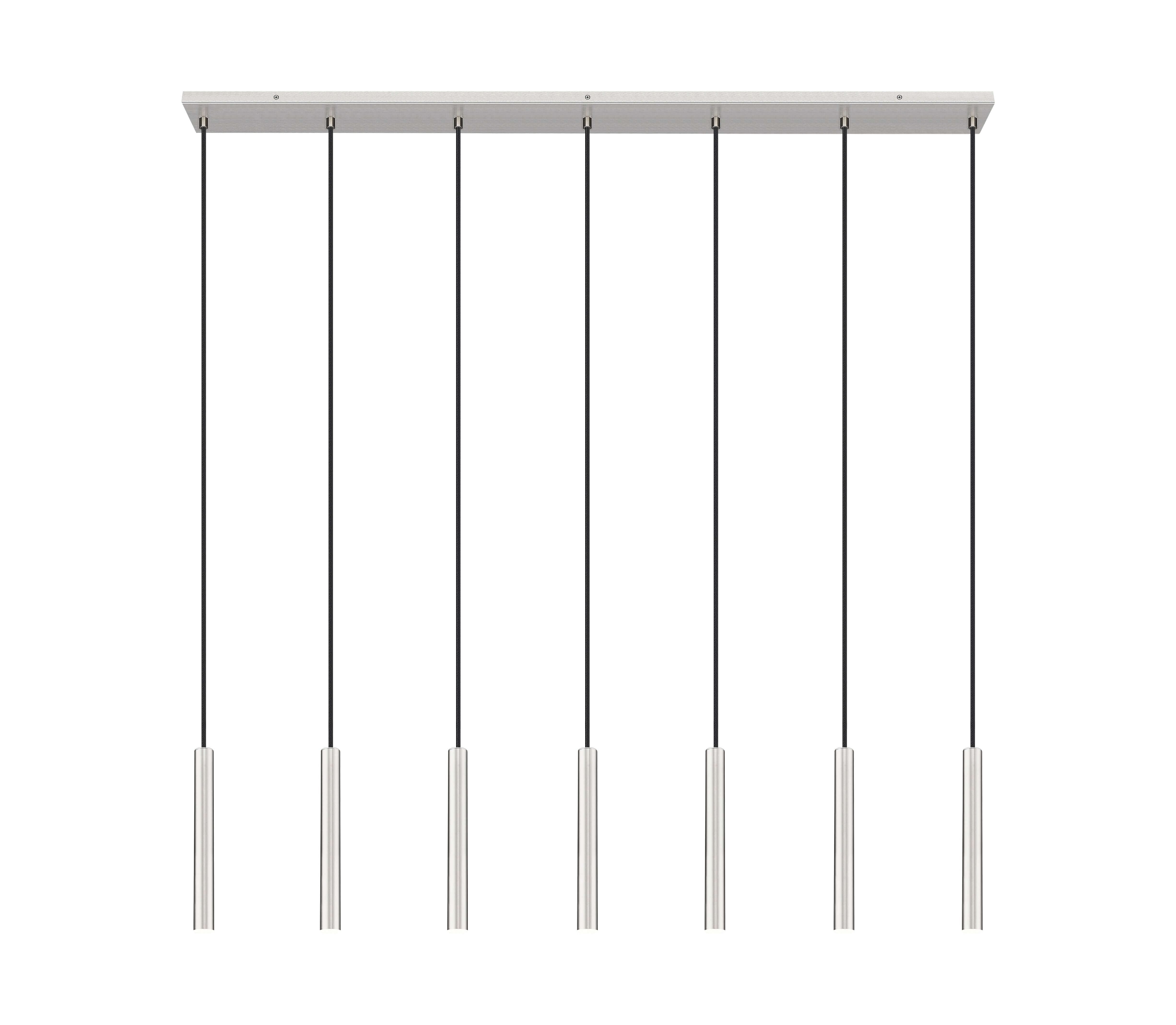 Forest LED 7 Light Linear Chandelier Brushed Nickel
