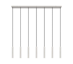 Forest LED 7 Light Linear Chandelier Brushed Nickel