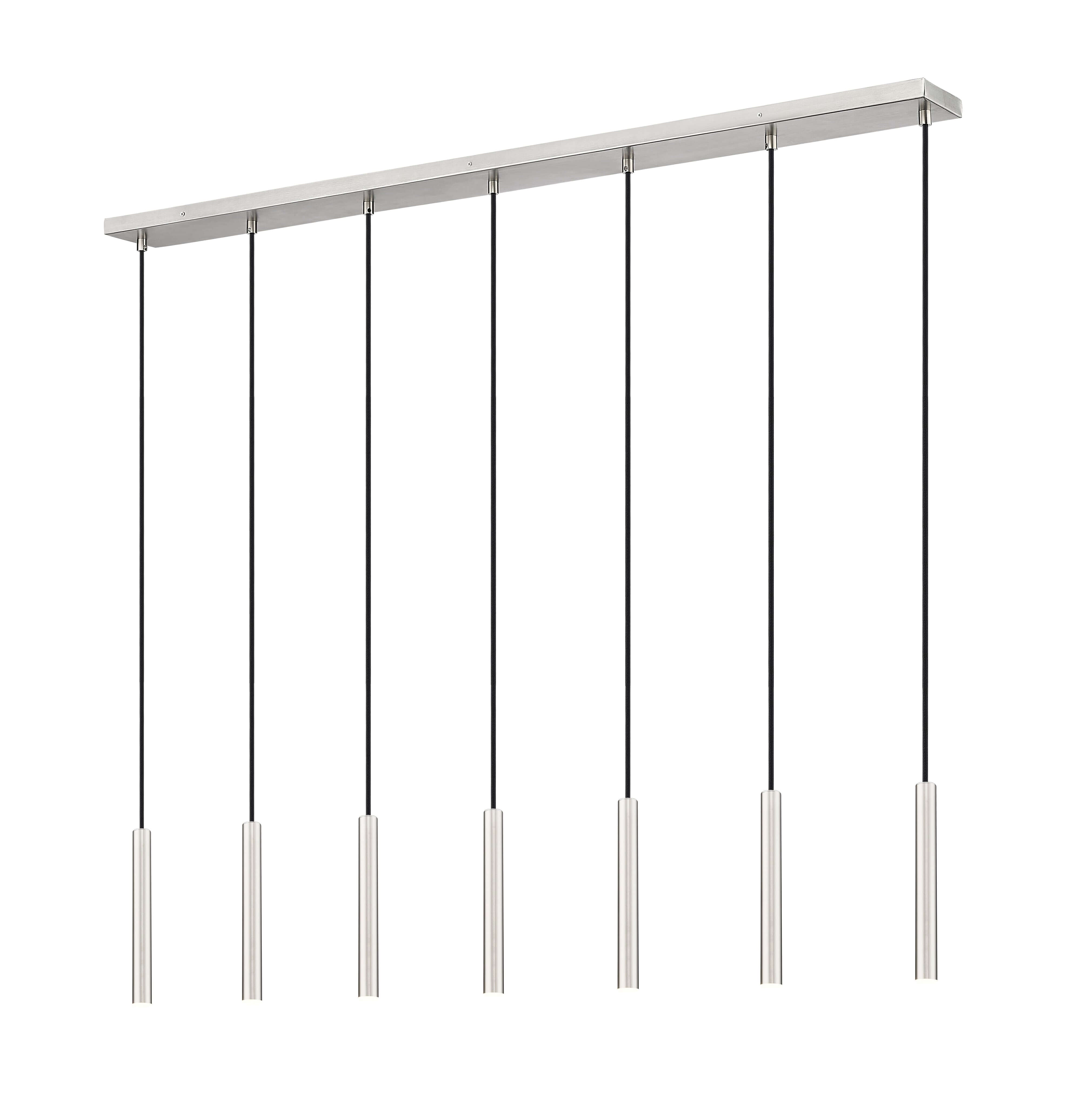 Forest LED 7 Light Linear Chandelier Brushed Nickel