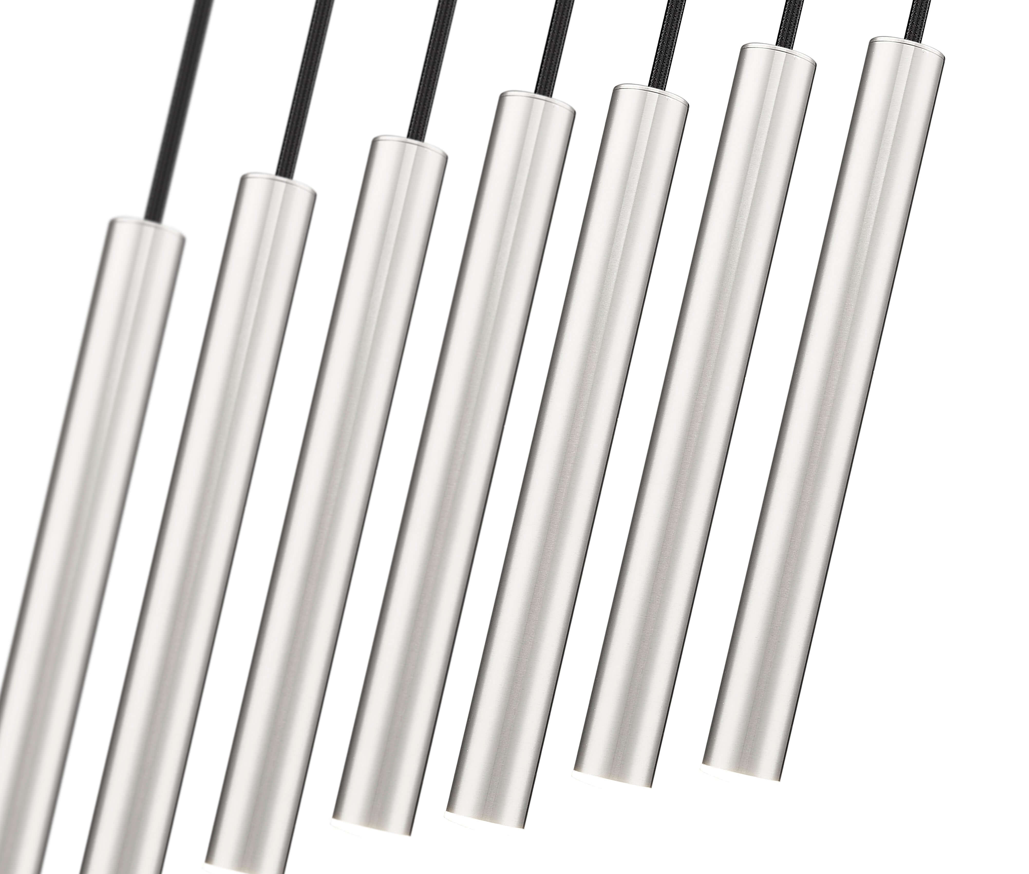 Forest LED 7 Light Linear Chandelier Brushed Nickel