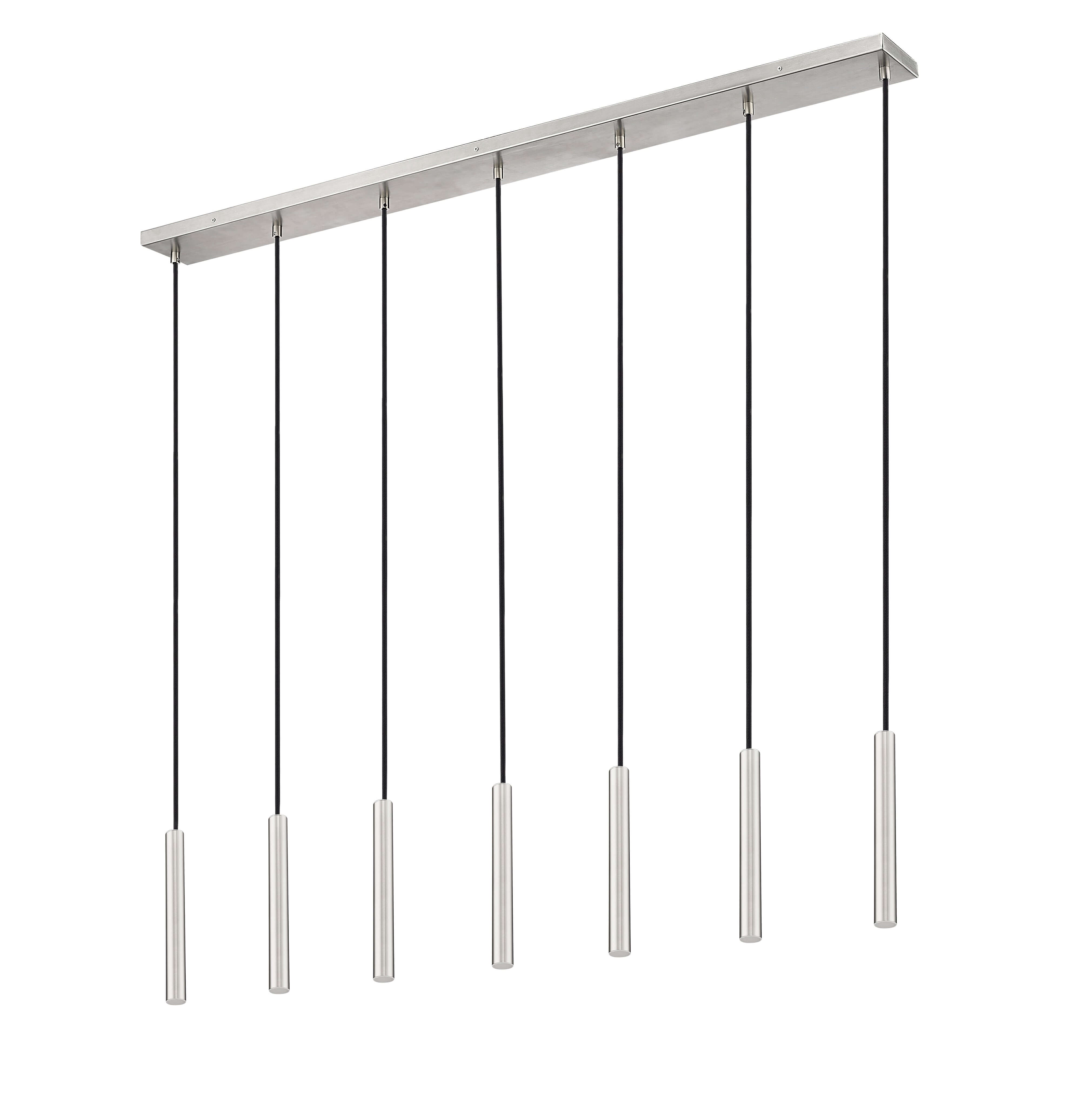 Forest LED 7 Light Linear Chandelier Brushed Nickel