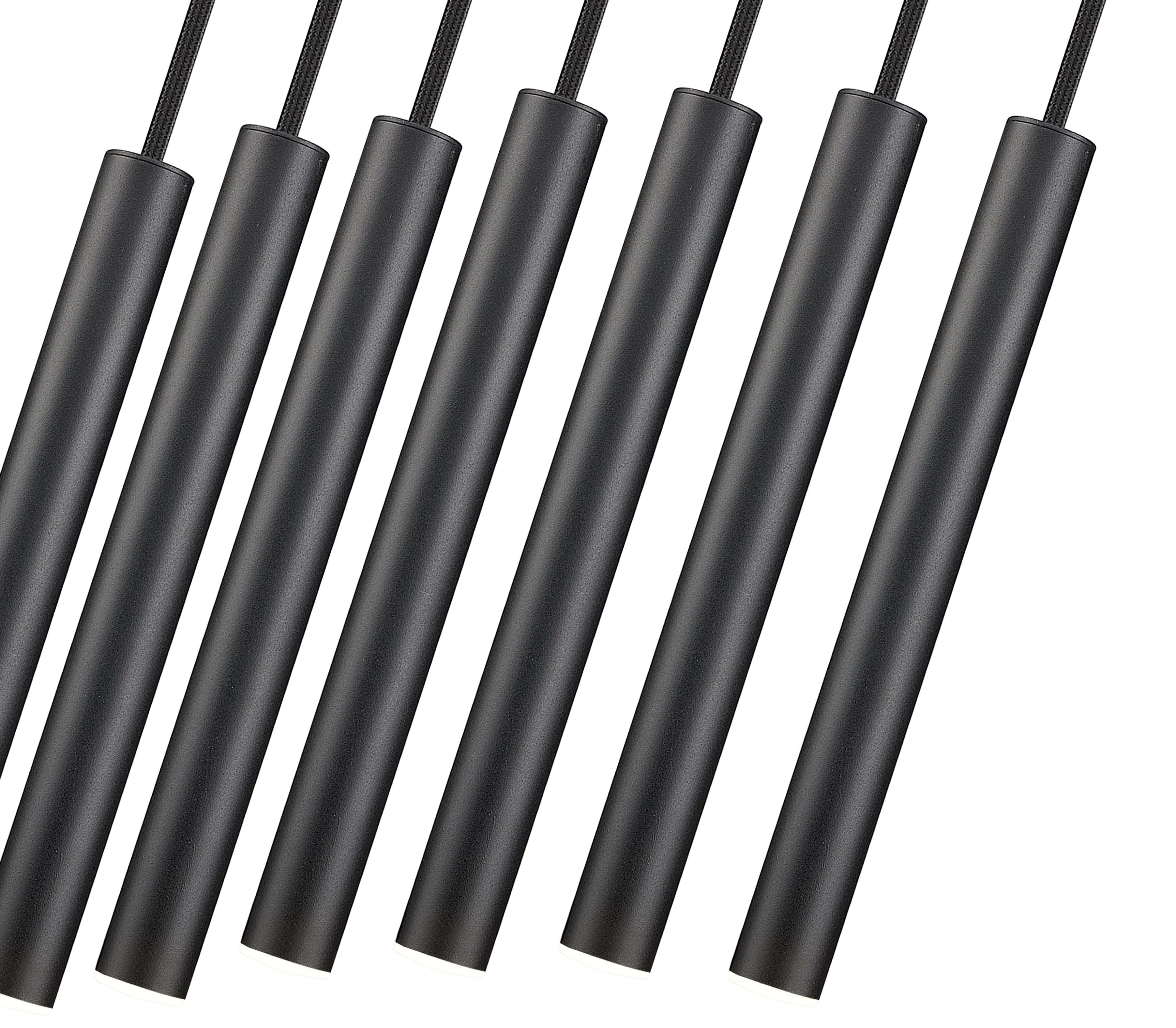 Forest LED 7 Light Linear Chandelier Matte Black