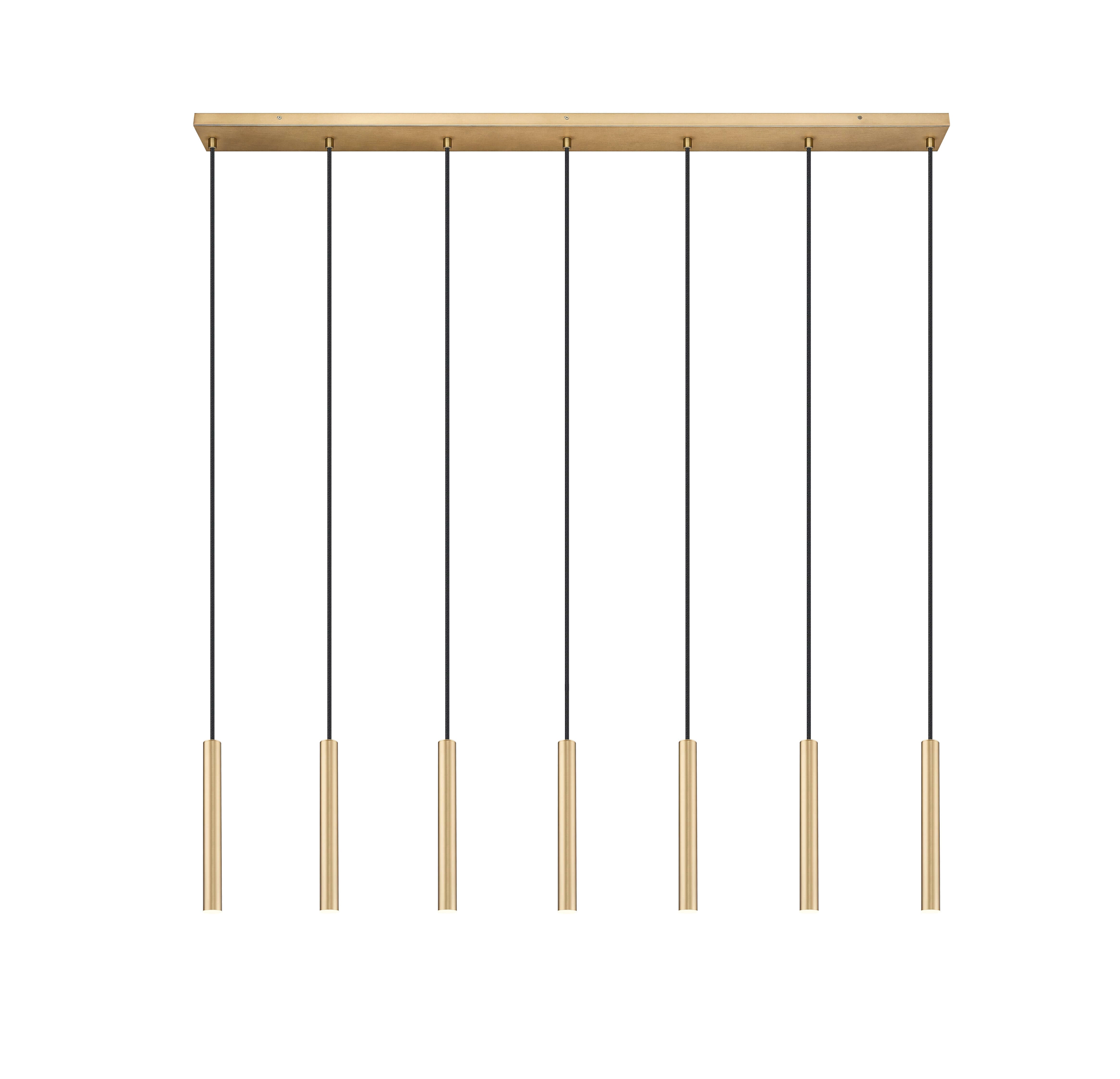 Forest LED 7 Light Linear Chandelier Modern Gold