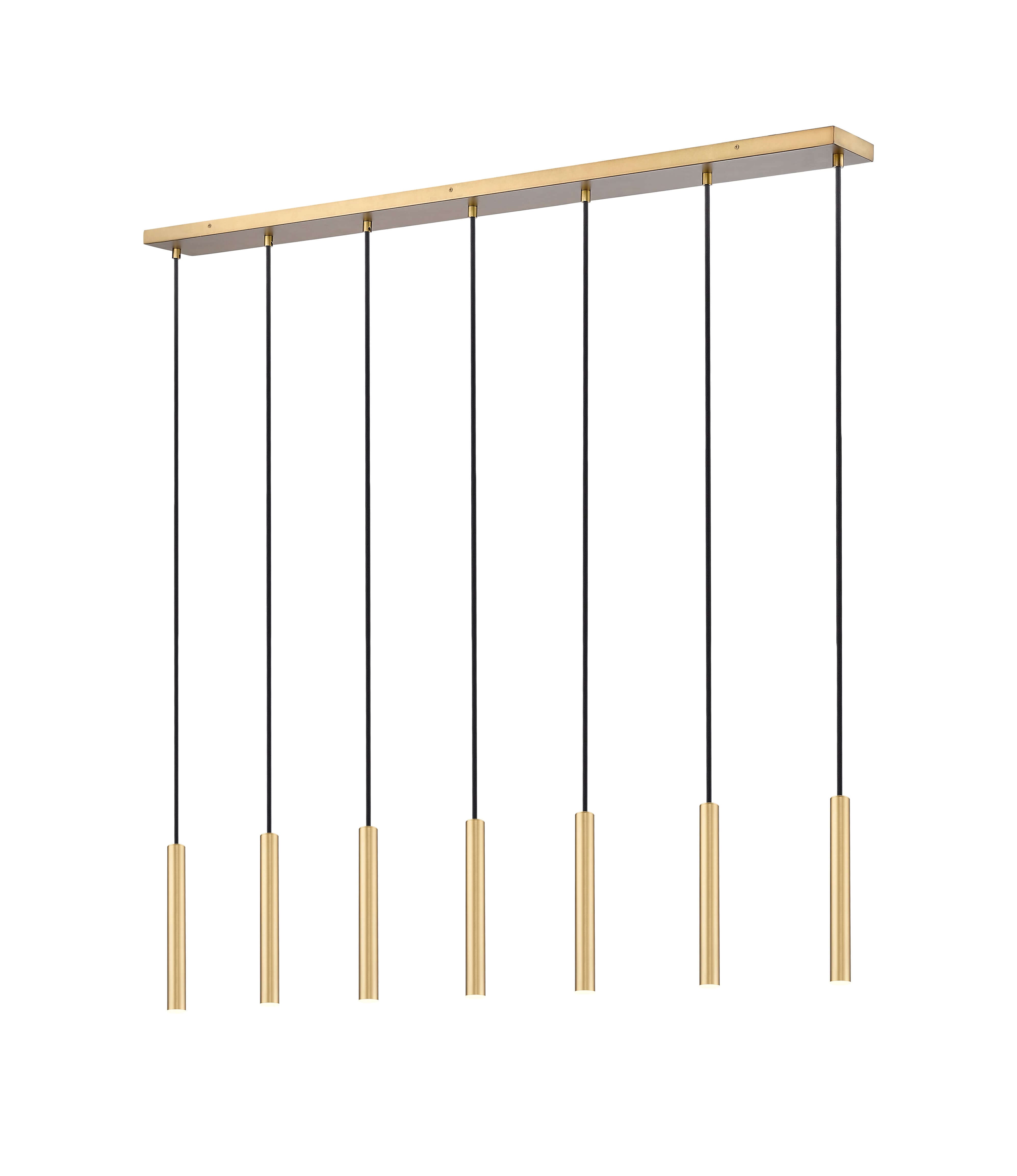 Forest LED 7 Light Linear Chandelier Modern Gold