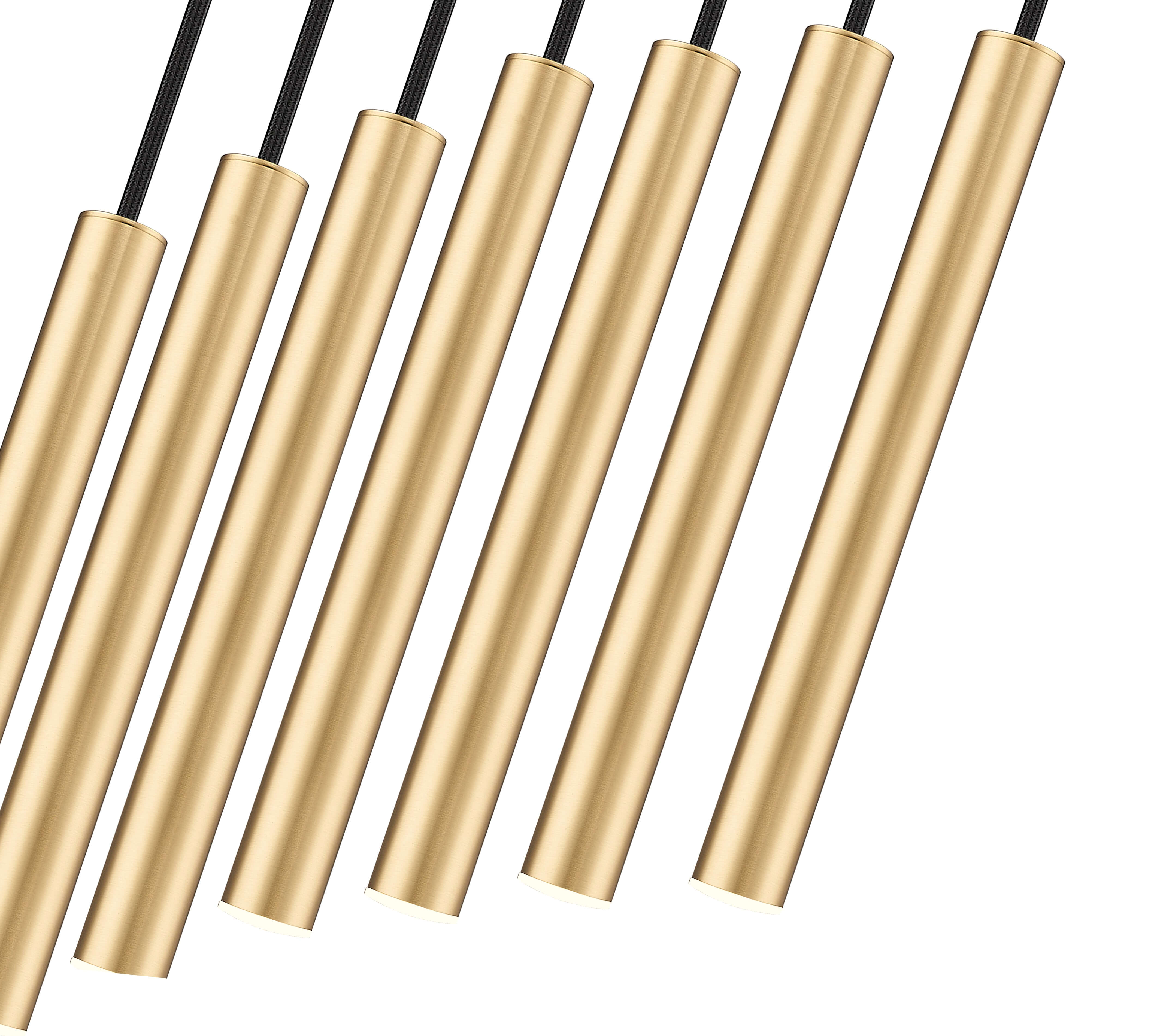 Forest LED 7 Light Linear Chandelier Modern Gold