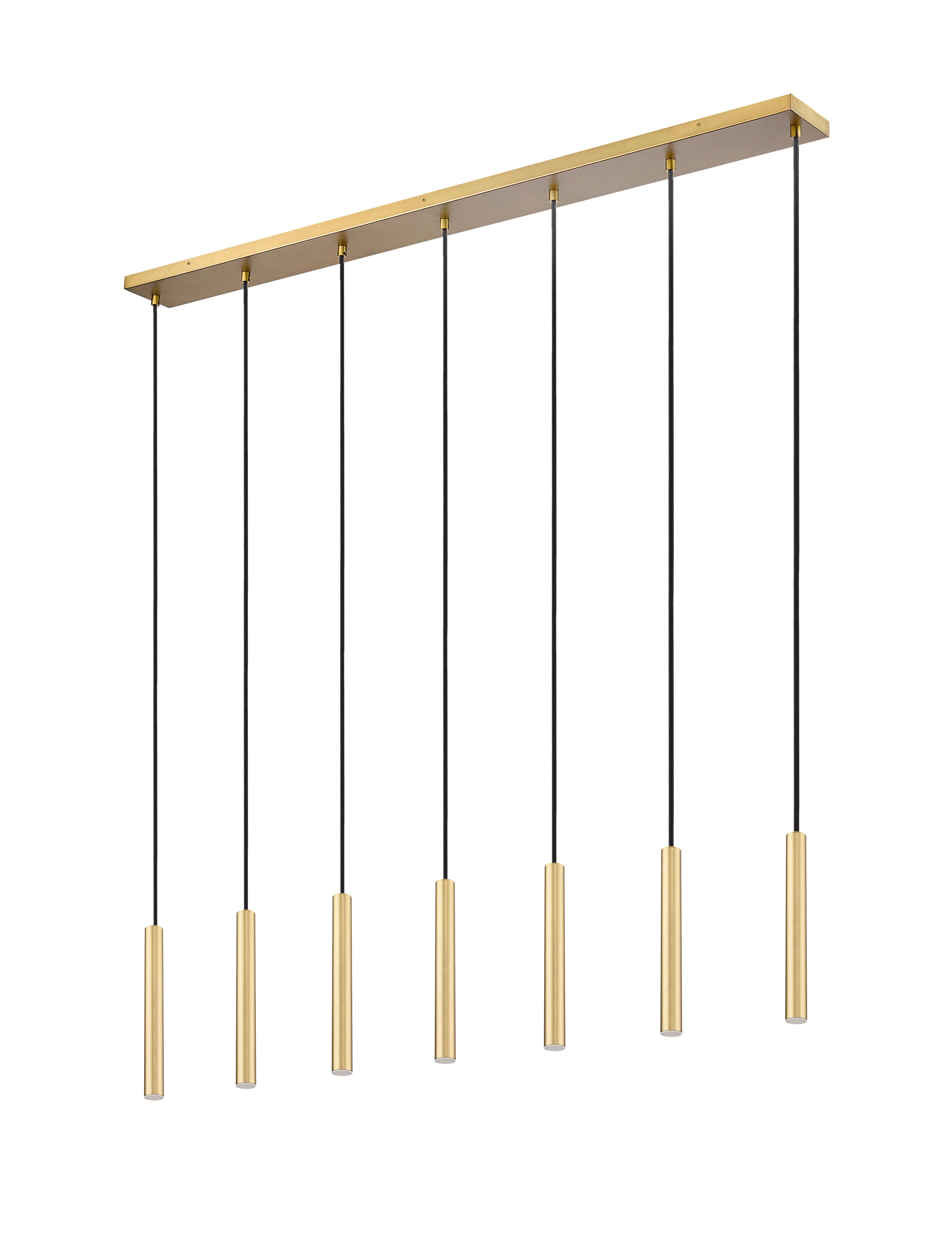 Forest LED 7 Light Linear Chandelier Modern Gold