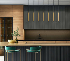 Forest LED 7 Light Linear Chandelier Modern Gold