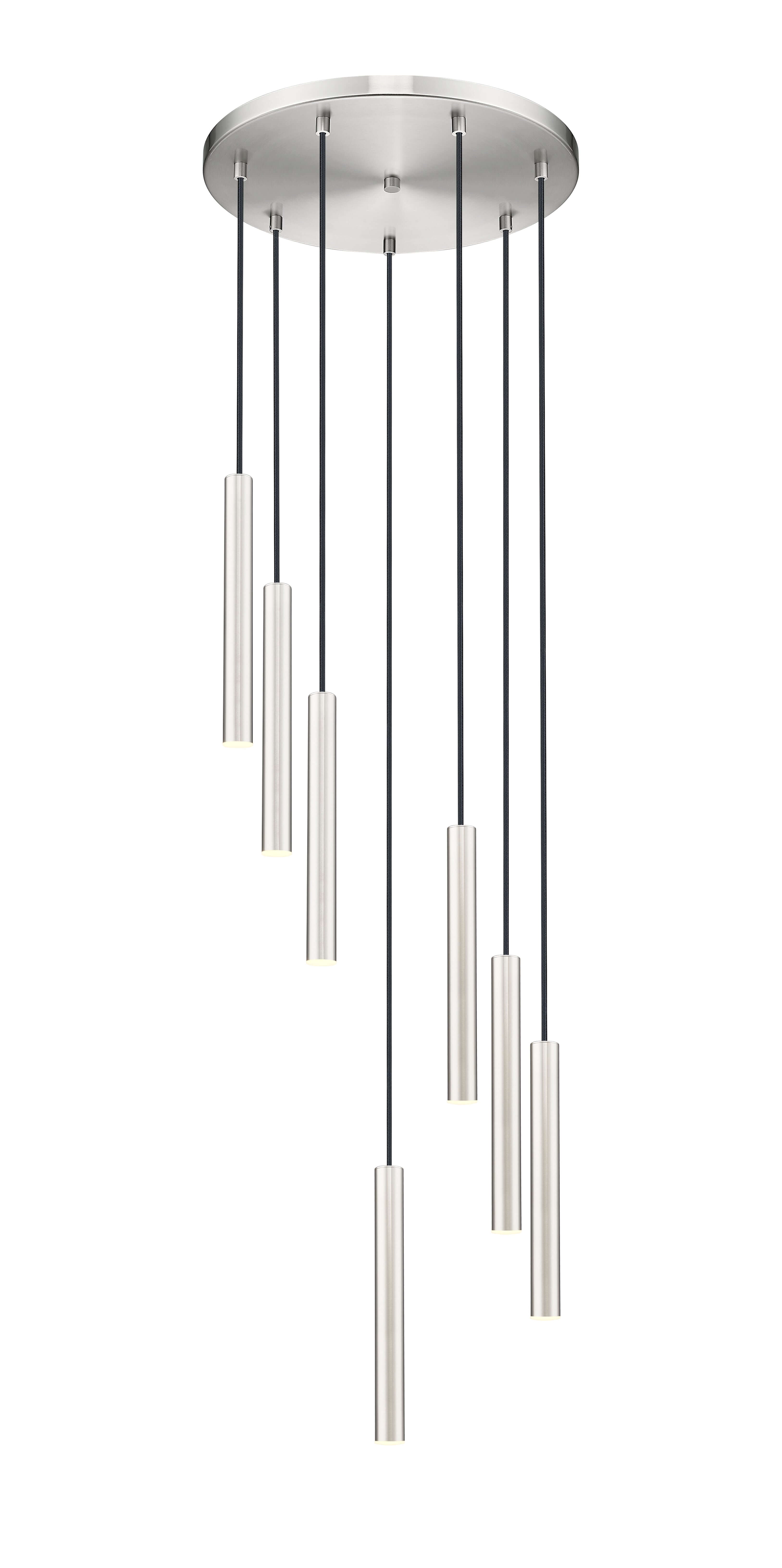 Forest LED 7 Light Chandelier Brushed Nickel