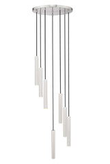 Forest LED 7 Light Chandelier Brushed Nickel