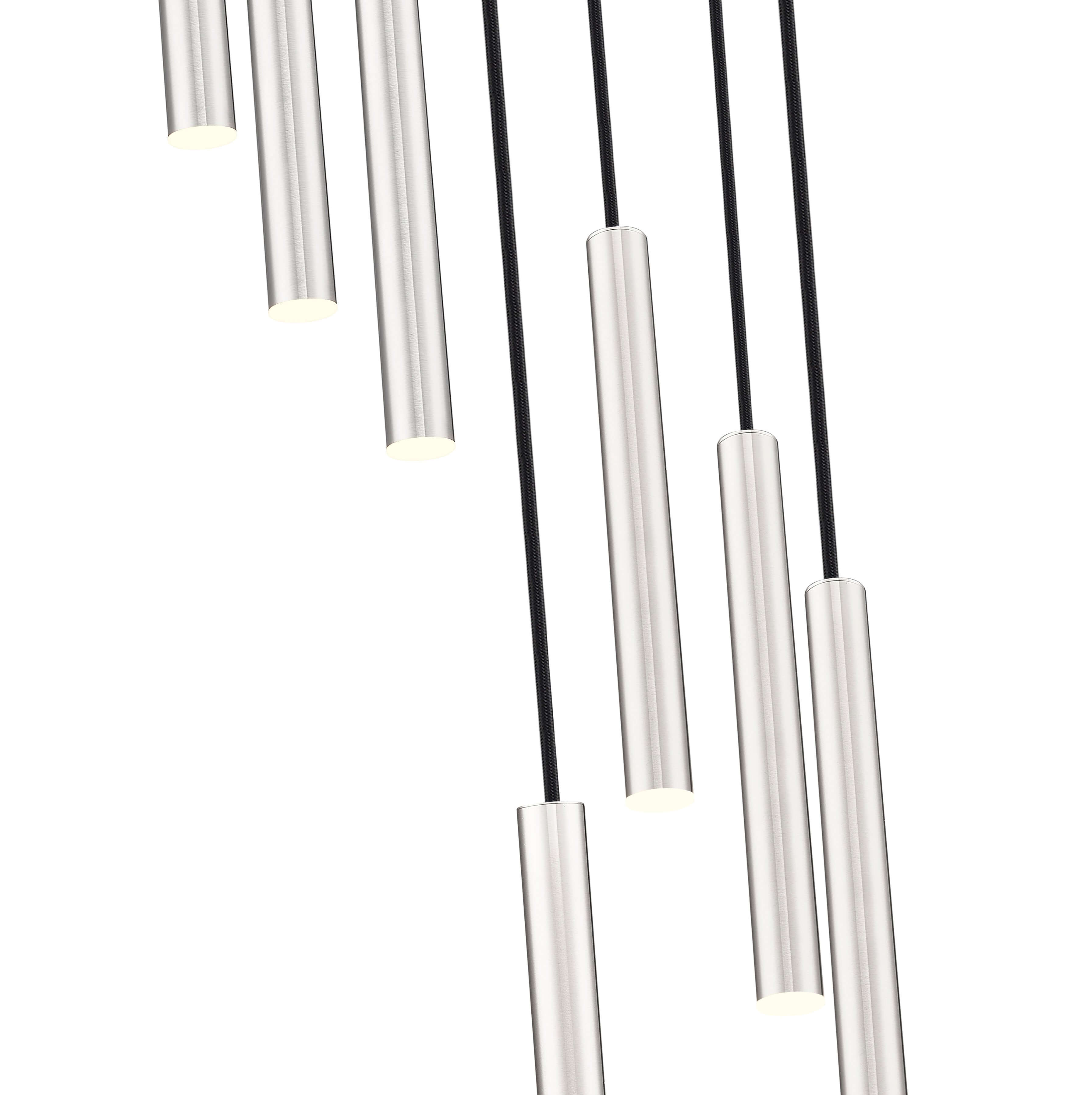 Forest LED 7 Light Chandelier Brushed Nickel