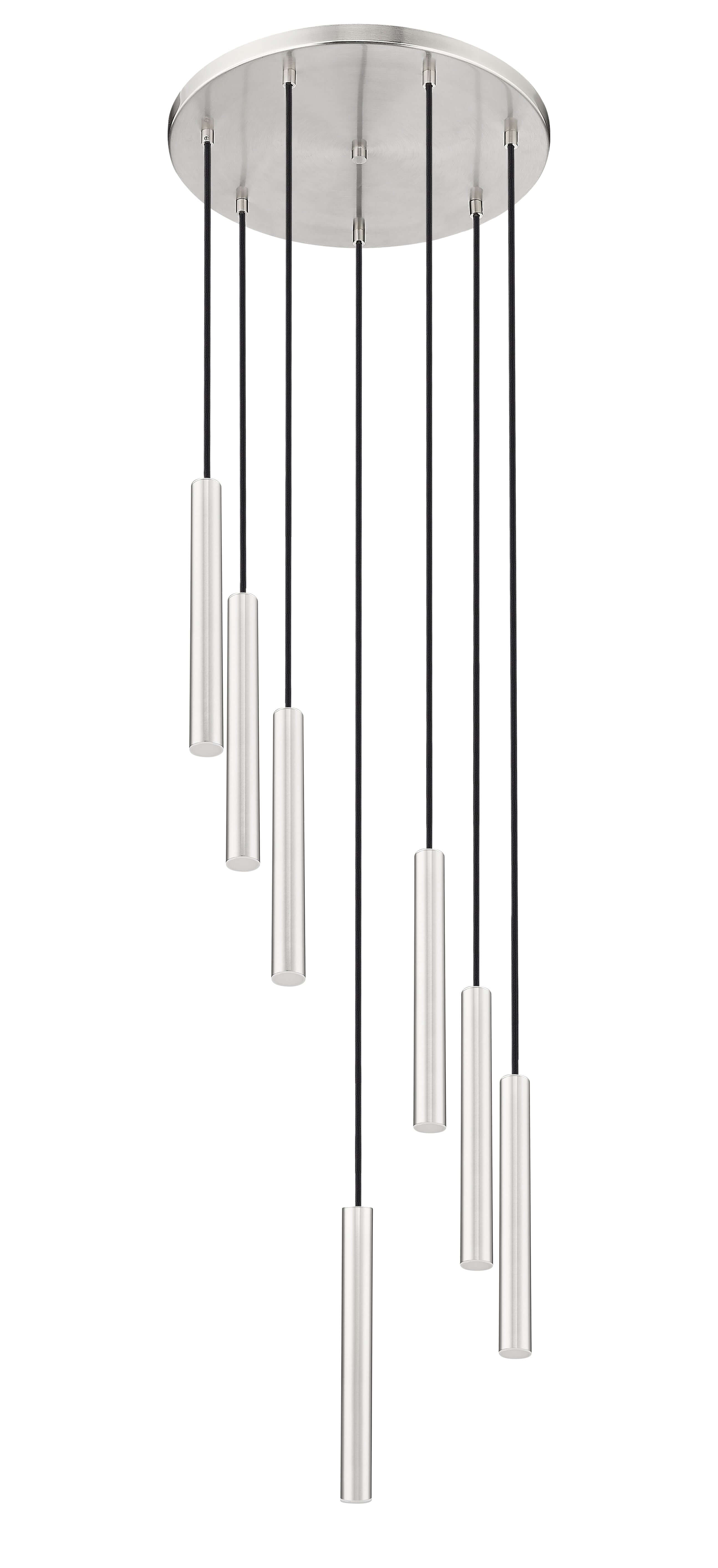 Forest LED 7 Light Chandelier Brushed Nickel