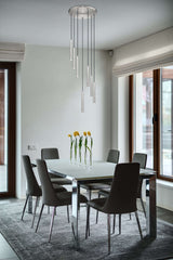 Forest LED 7 Light Chandelier Brushed Nickel