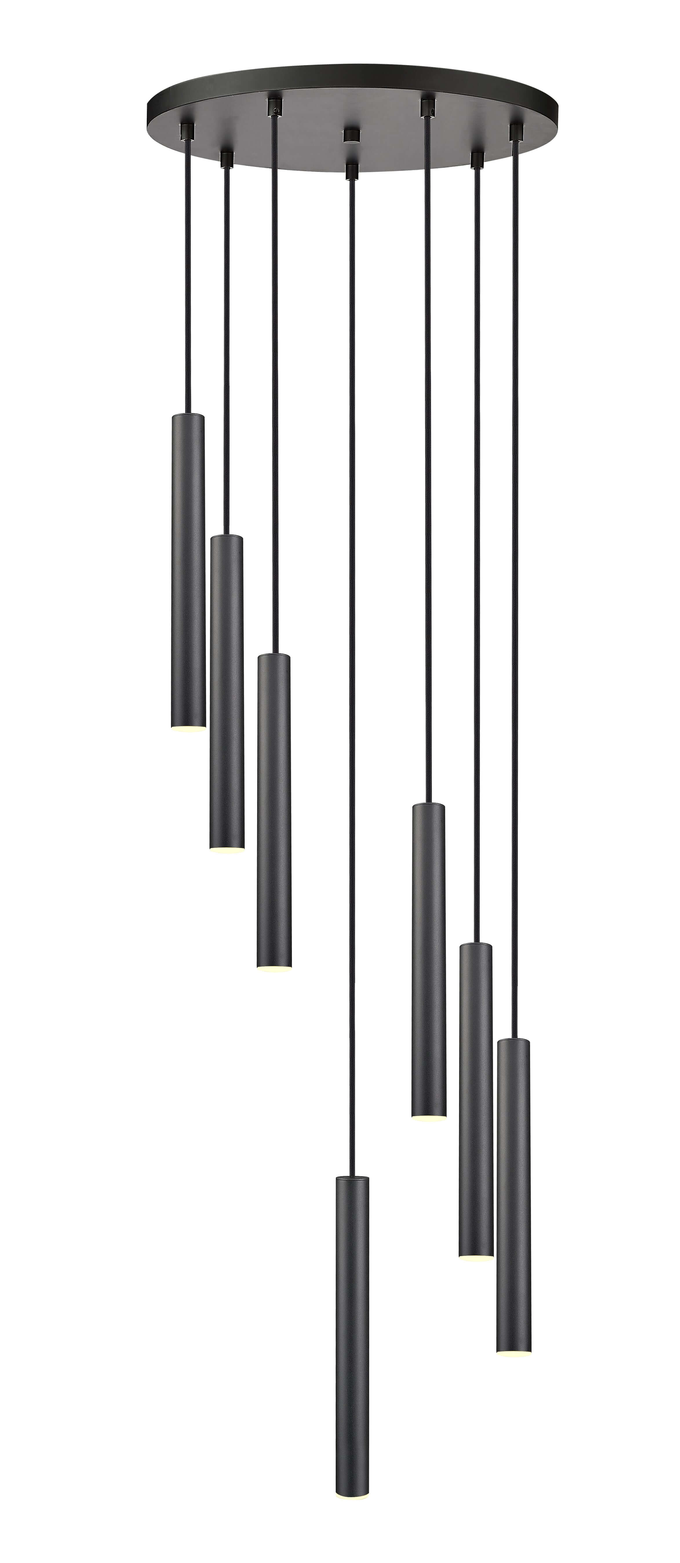 Forest LED 7 Light Chandelier Matte Black